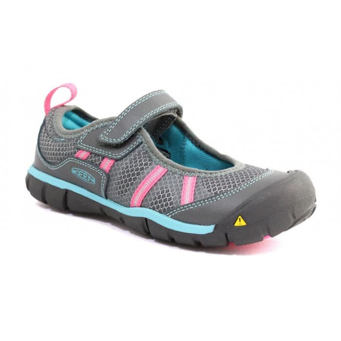 KEEN Monica Mary Jane Walking Sport Shoes Contoured Arch Grey-Pink Kids EU38 US5