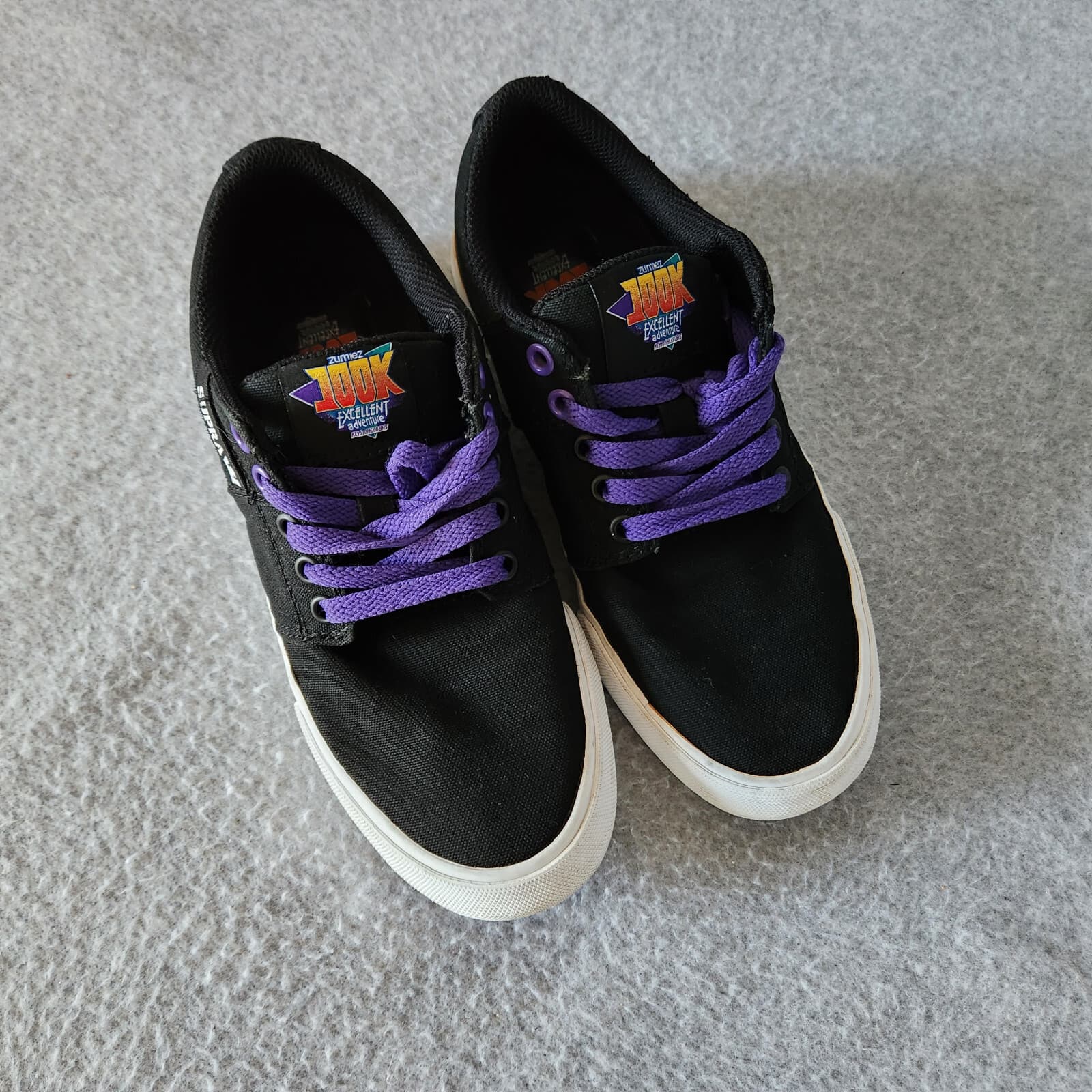 SUPRA x ZUMIEZ 100K Canvas Sneakers Stacks Vulc 2 Lace-Up Black Men's US5