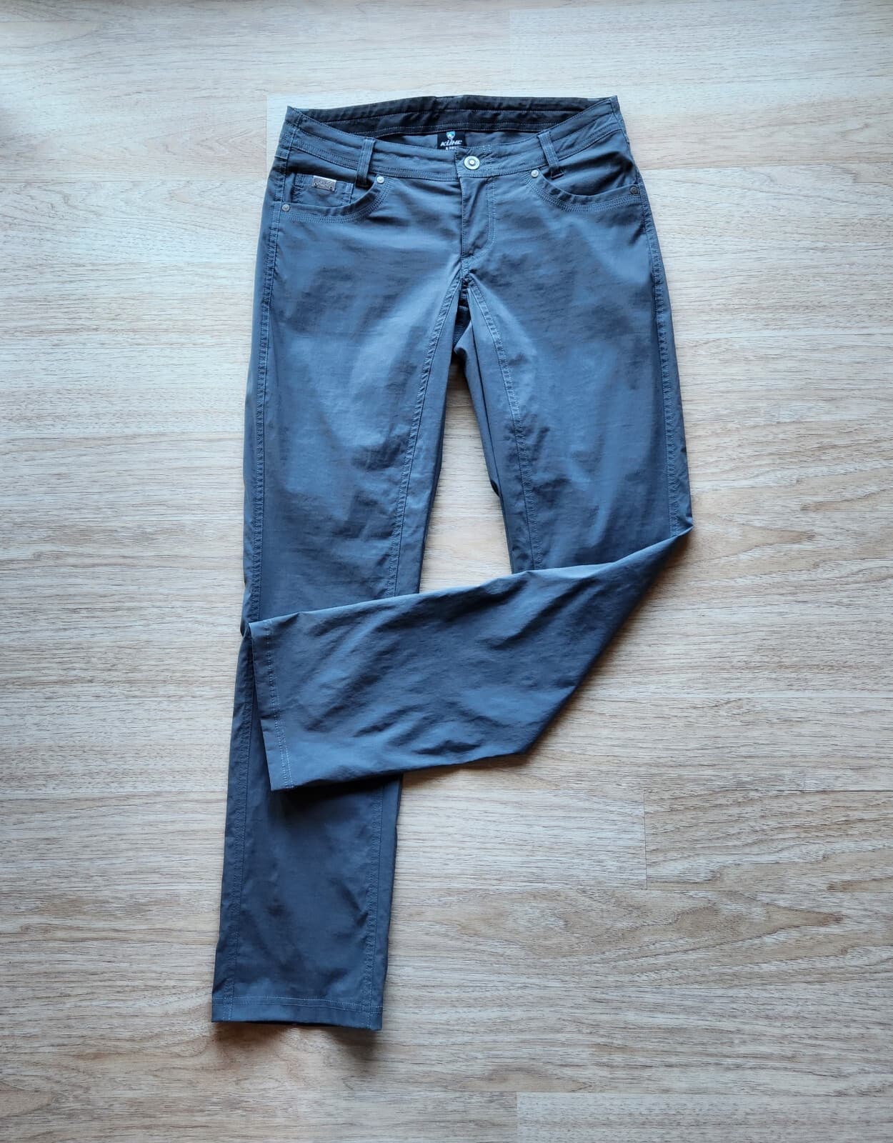 Kuhl Hiking Outdoor Lighweight Slim Pants Stretch Drawstring Grey Women 6