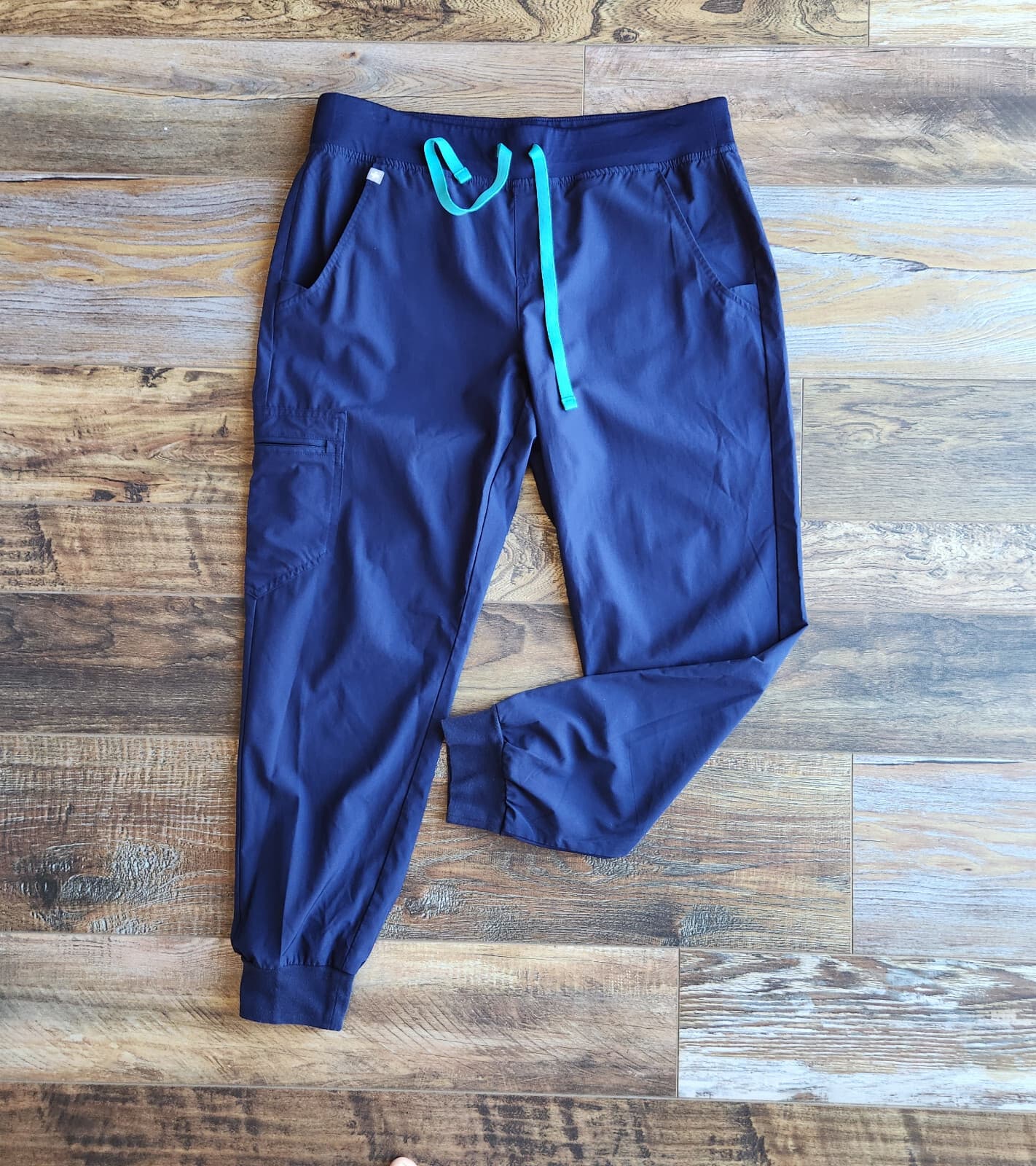 FIGS High Waisted Zamora FREEx Lined Jogger Scrubs Pants Pocket Blue Women's MP