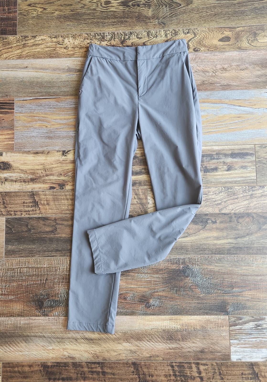 Figs Figspro Skinny Zip Fly Trouser 6-Pockets Elastic Waist Stretch Gray Women S
