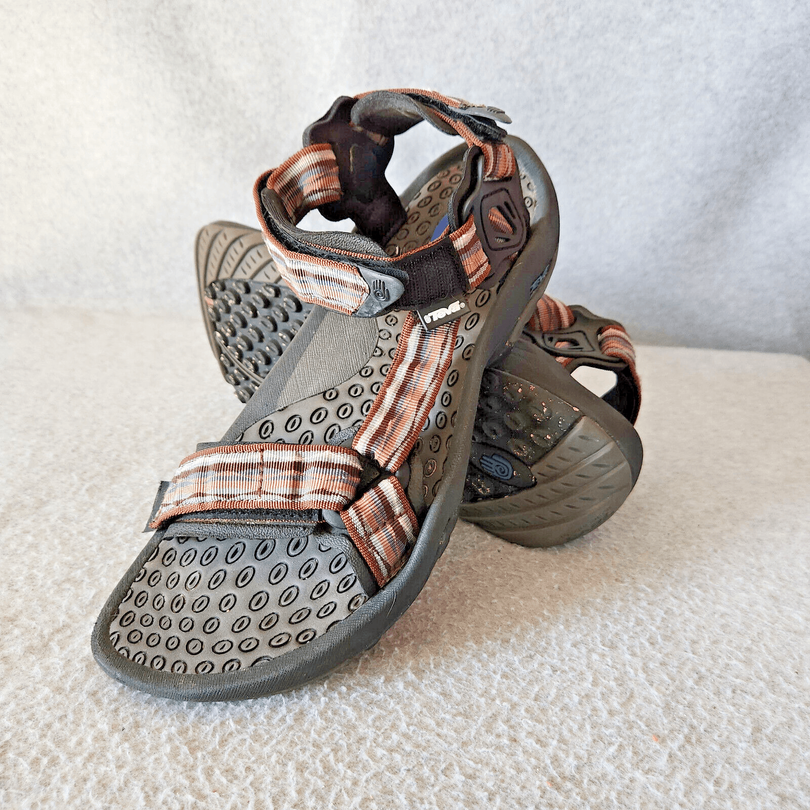 Teva Men Hurrican Geometric Webbing Strap Hiking Outdoor Sport Sandal Brown US11