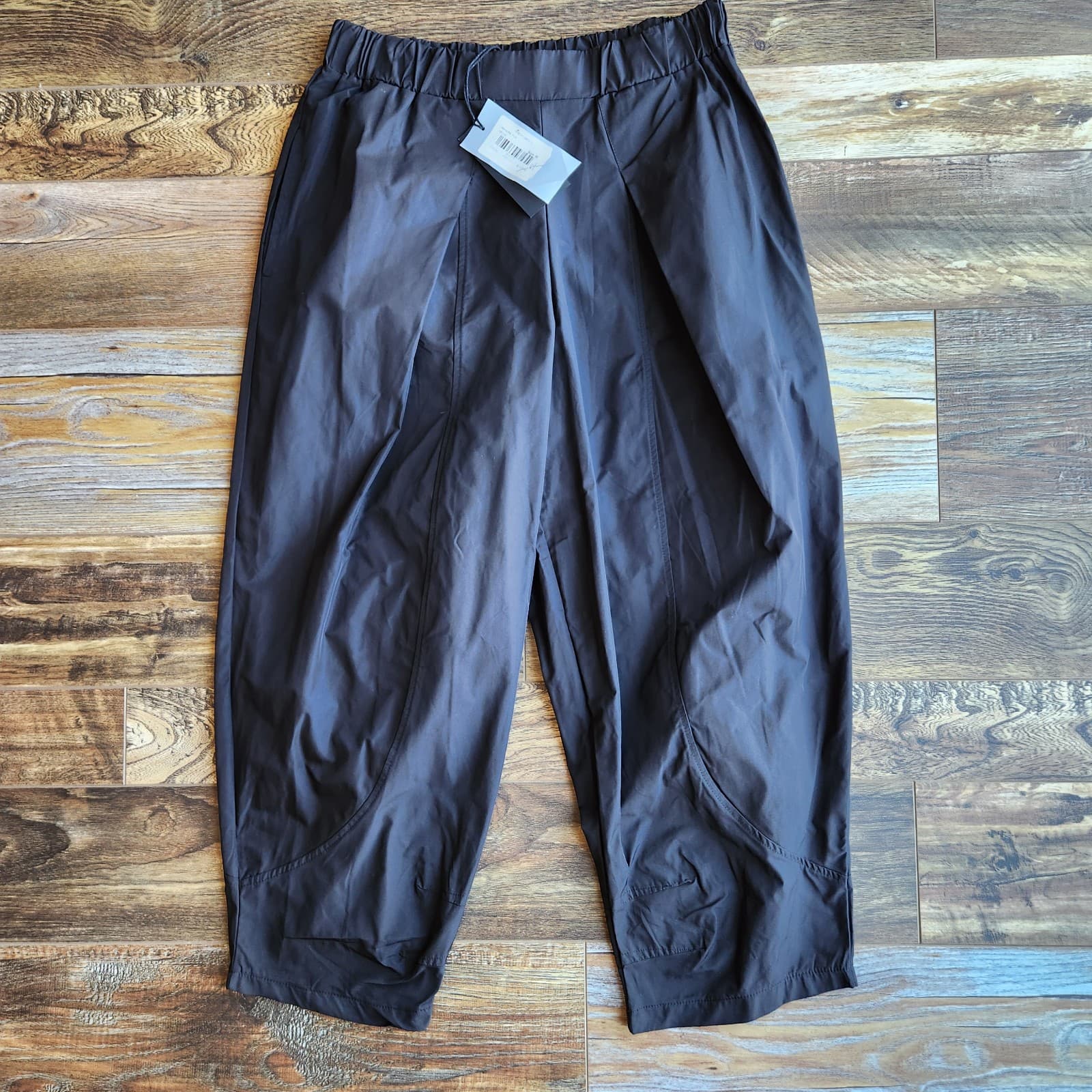 NWT LUUKAA Alexa Bebop Streetwear Pant Elastic Waist Pocket Black Women's M/10