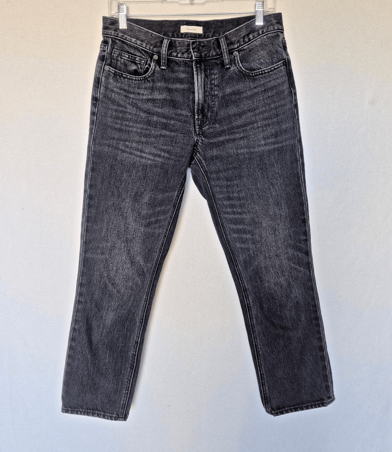 Vince Tomboy Relaxed Fit Jeans Italian Cotton Medium Washed Black Women's 27