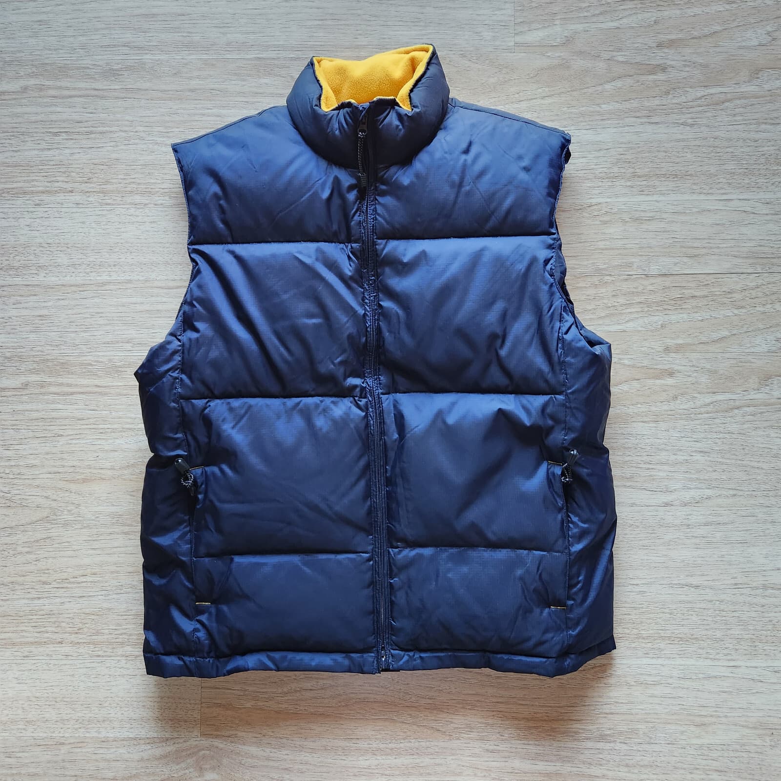 Physical Science PHYS.SCI Down-Insulated Puffer Vest Fleece Collar Blue Men L