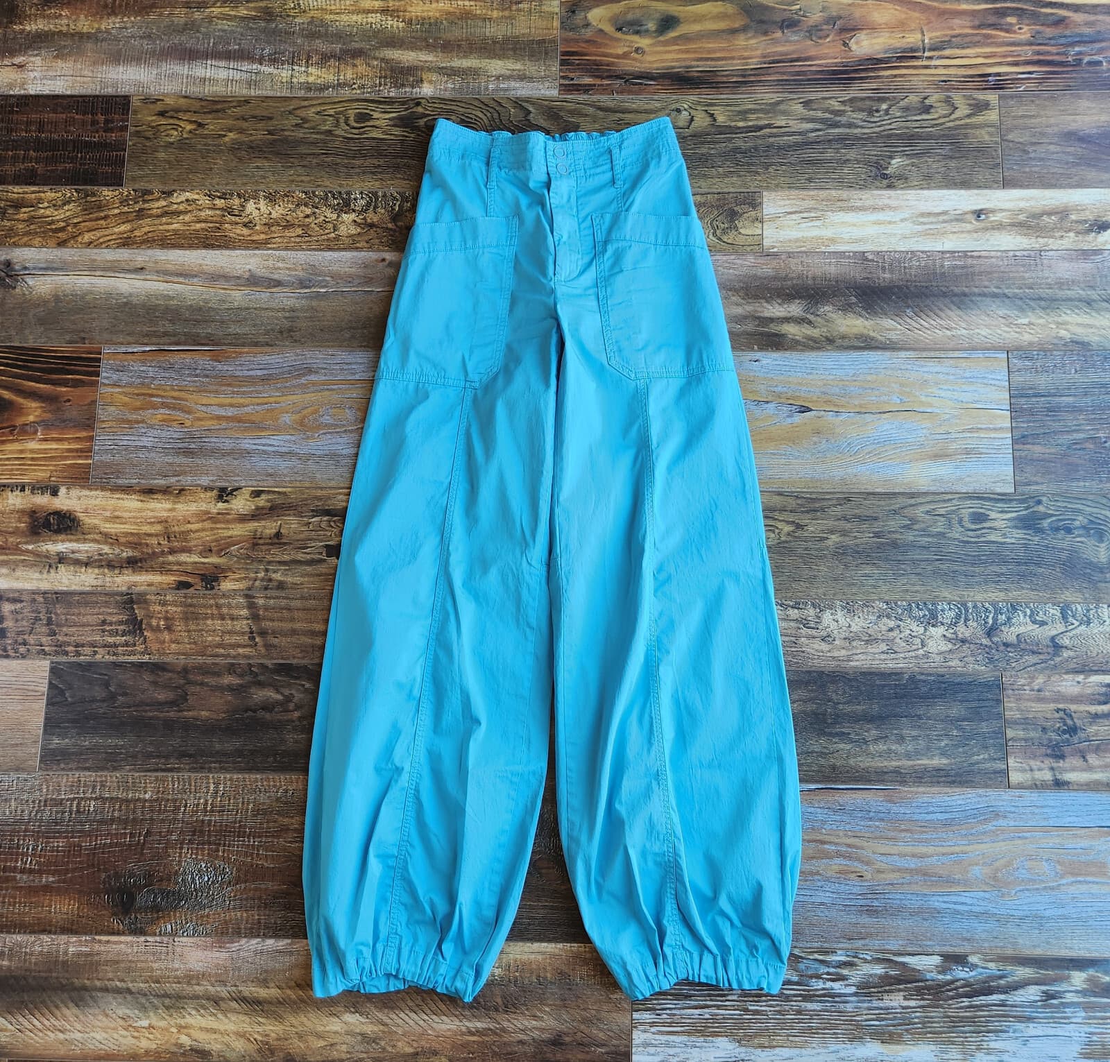 NWoT Maeve Anthropologie Clean Balloon Leg Pants Pocket Stretch Cotton Blue 4T
