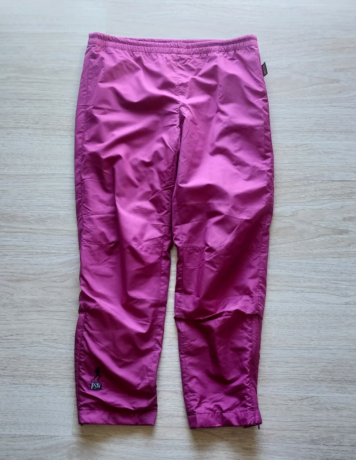 Frank Shorter Gore-Tex Track Running Jogger Pants Pull-On Zip-Ankle Pink Women M
