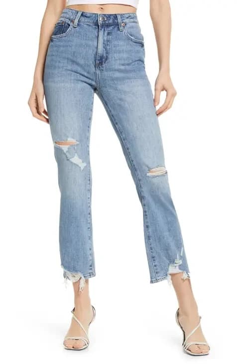 NWT PISTOLA Lennon High Rise Cropped Boot Cut Jean Grove Distressed Blue Sz.30