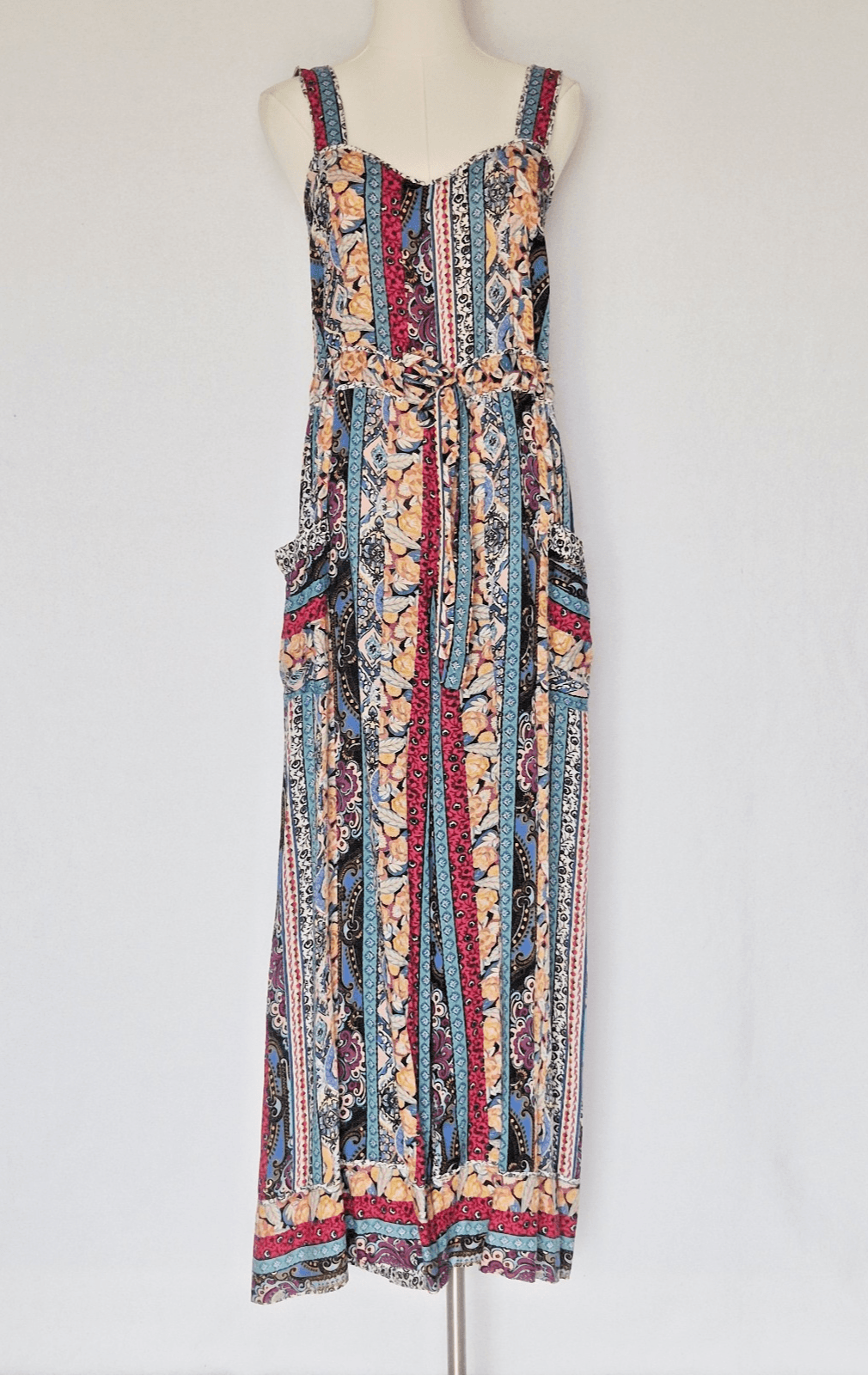 NWoT Anthropologie Calais Floral Bohemian Wide-Leg Jumpsuit Pocket Women's XS