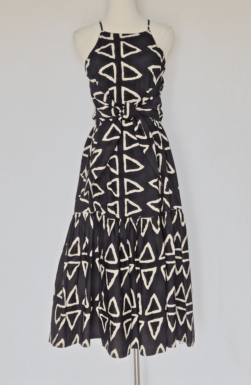 NEW Corey Lynn Calter Anthropologie Keyanna Midi Dress Halter-Neck Black Size S