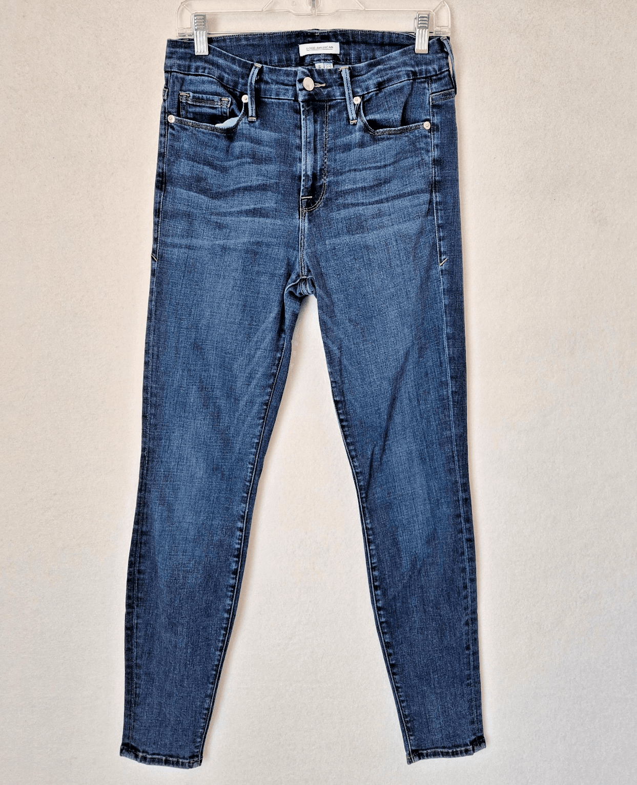 Good American Good Legs High Rise Skinny Jeans Zip Stretch Blue089 Women's 6/28