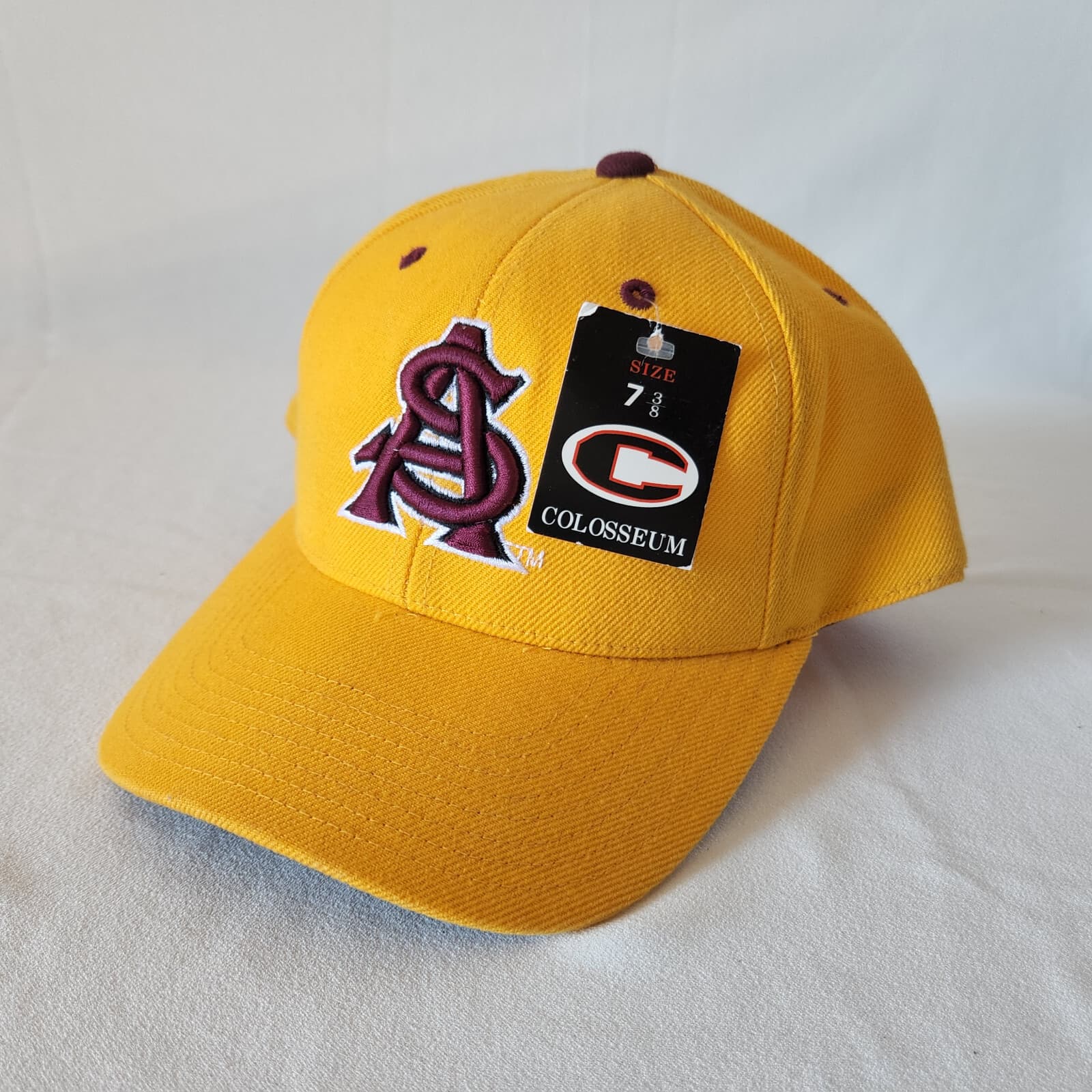 NWT Arizona State Sun Devils 7 3/8 Fitted Cap Colosseum Authentic Wool Blend Hat