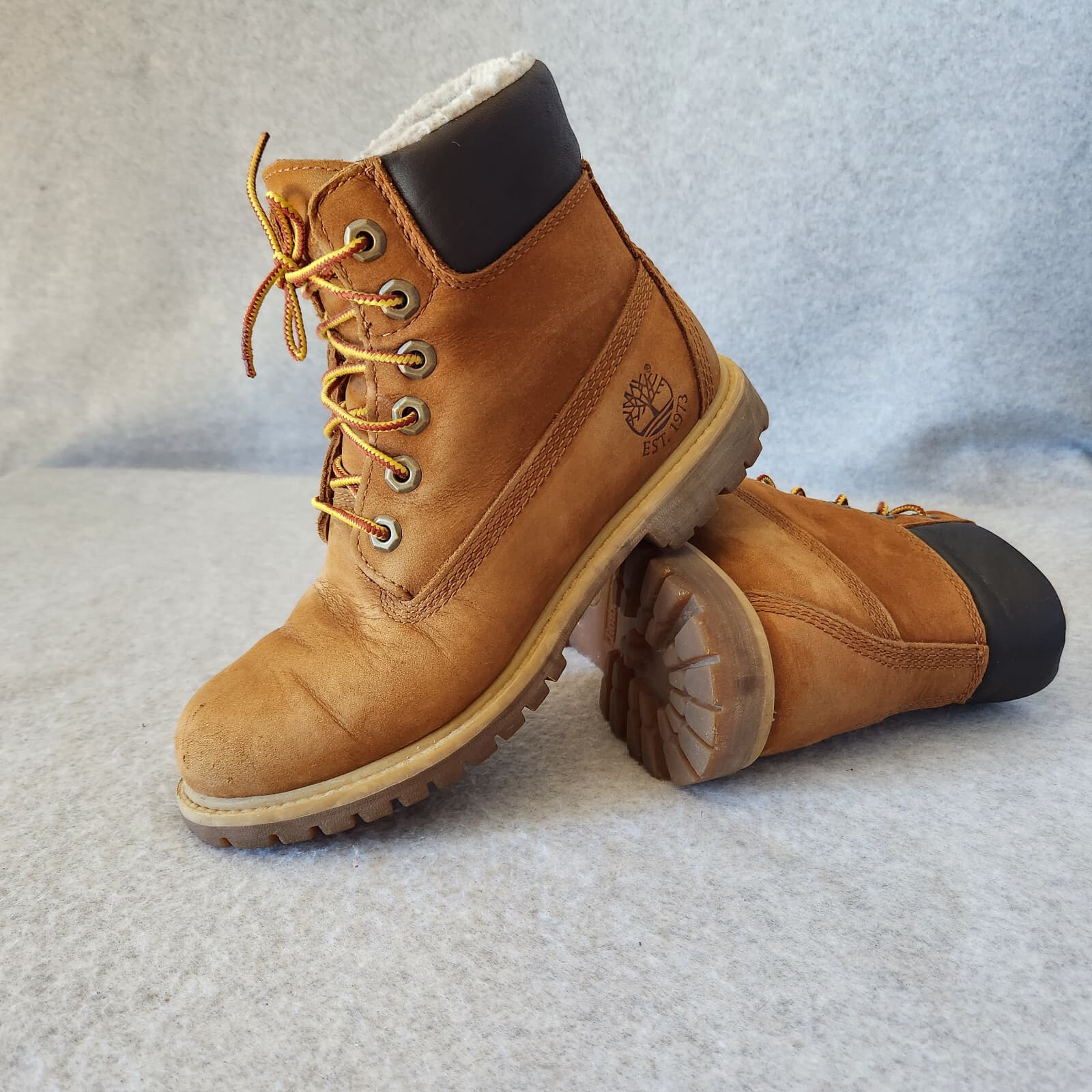 Timberland 6" Premium Leather Waterproof Ankle Boots Warm-Lining Women US 6.5