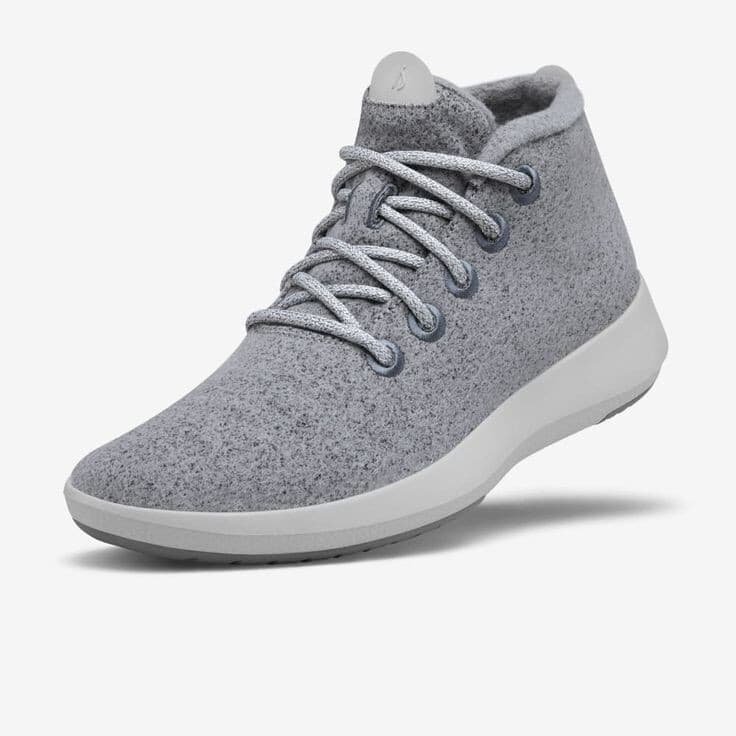 Allbirds Mizzle Merino Wool Runner-Up Ankle Sneaker Lace Light-Grey Women US7