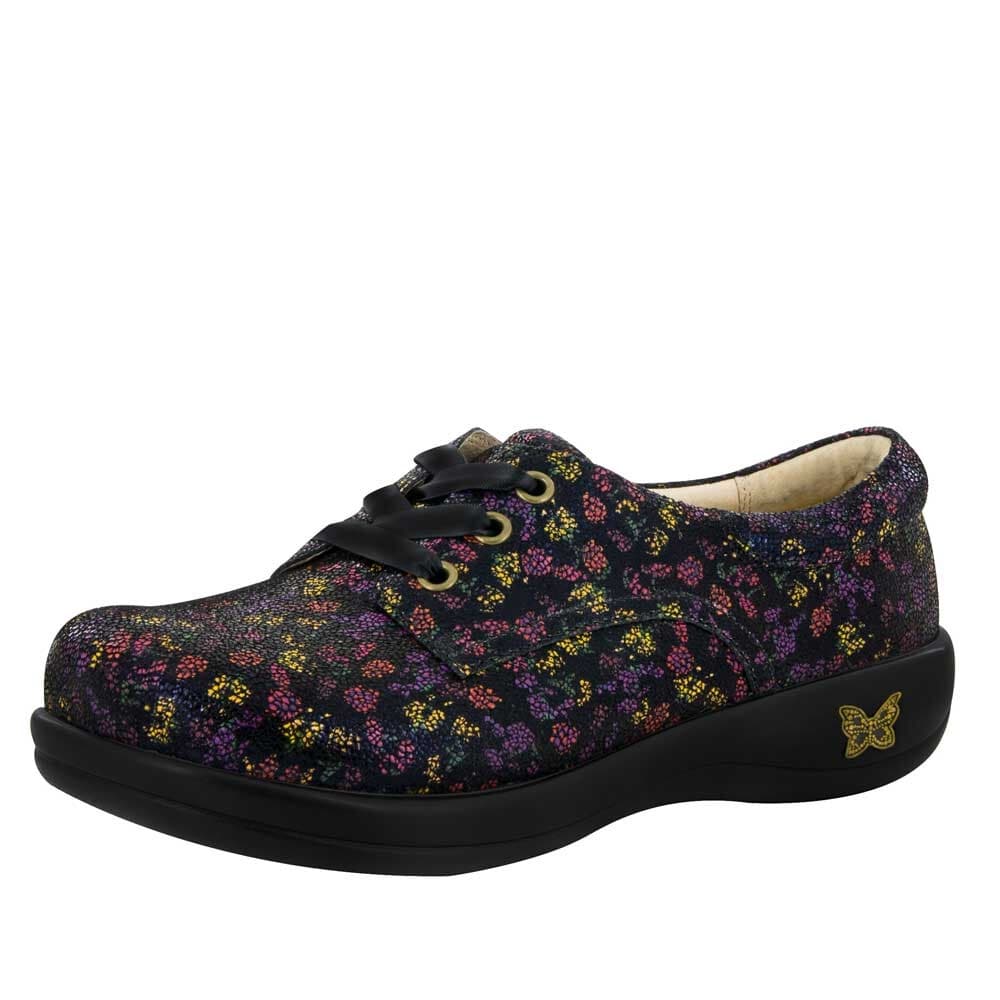 Alegria Kimi Pro Ditzy Doo Floral Leather Lace Up Oxford Shoes Arch Support EU37