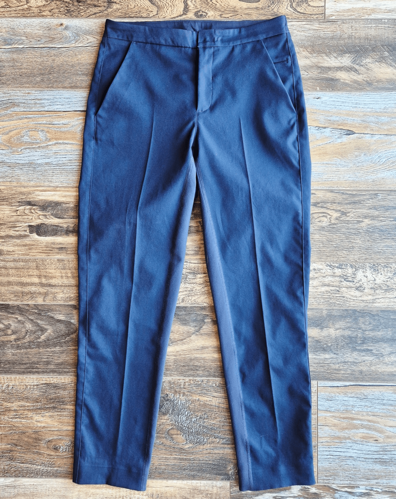 Lululemon Travel Casual Ankle Pants Slim Leg Zip Pocket Navy Blue Women's 4
