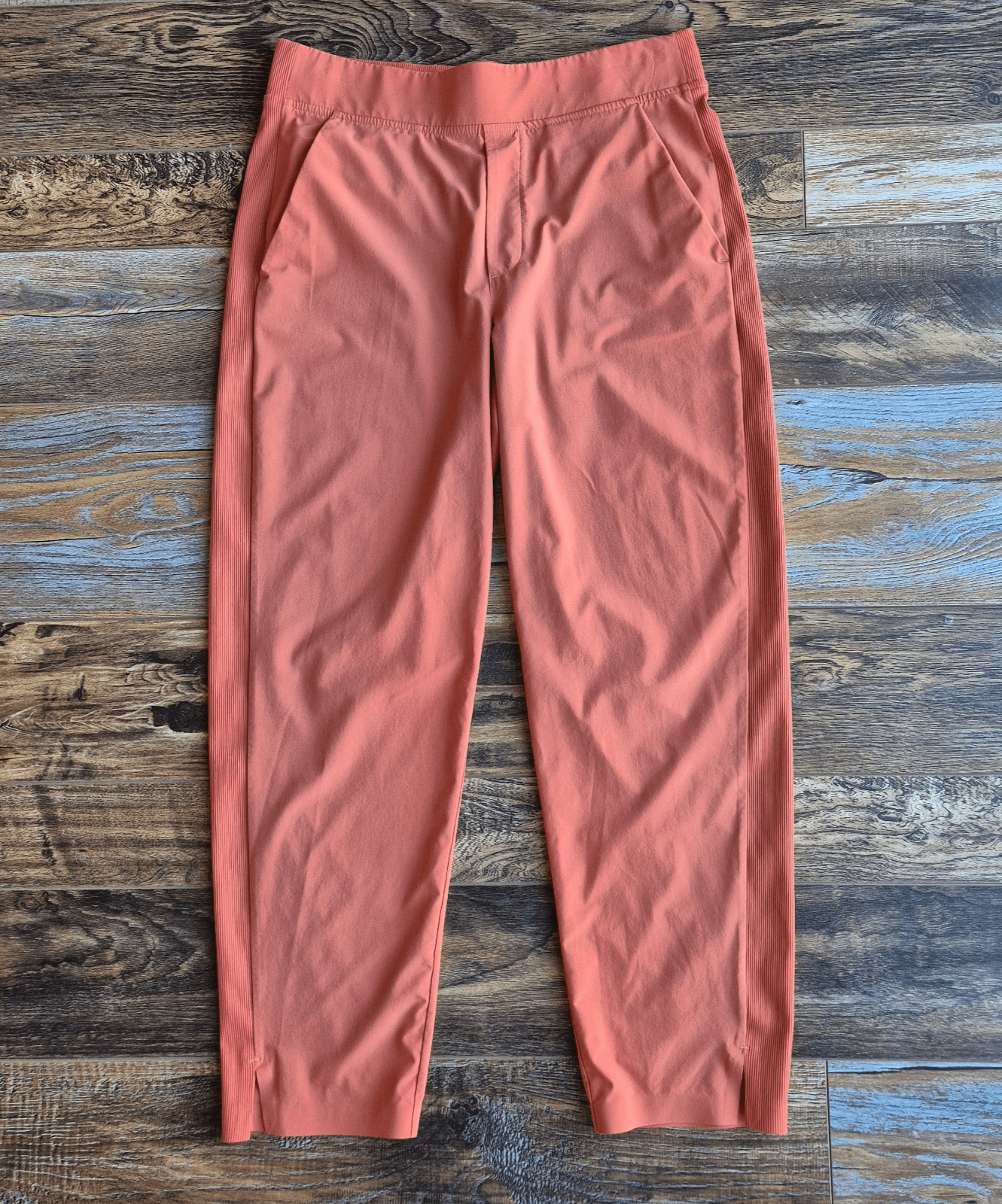 ATHLETA Brooklyn Ankle Pants Pocket Pull-On Sunset Glow Orange Women's 8 #198671