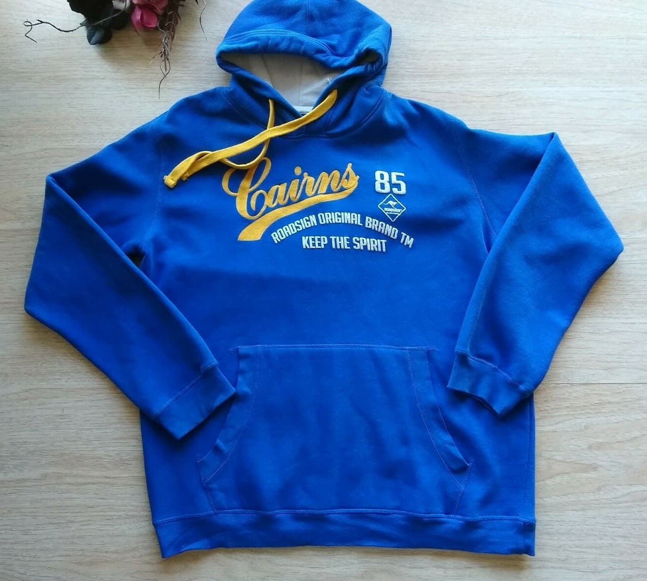 Roadsign Australia Men Cotton Blend Sweatshirt Pullover Hoodie Blue Sz.3XL