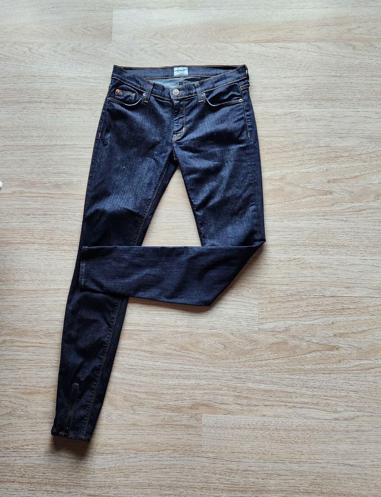 HUDSON Juliette Refine Super Skinny Jeans Ankle-Zip Dark Wash Blue Womens 28 USA