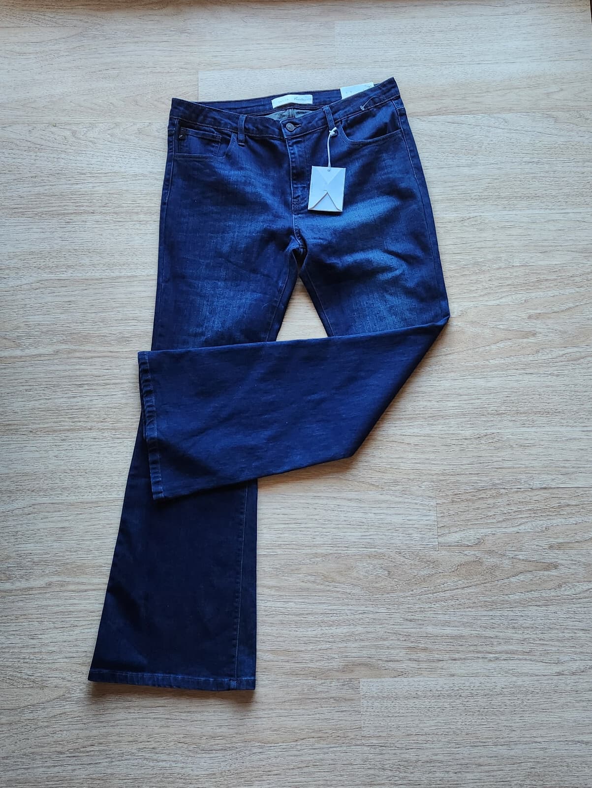 NWT KanCan Dark Wash Blue High Rise Bootcut Jeans 5-Pockets Zip Women's 13/30