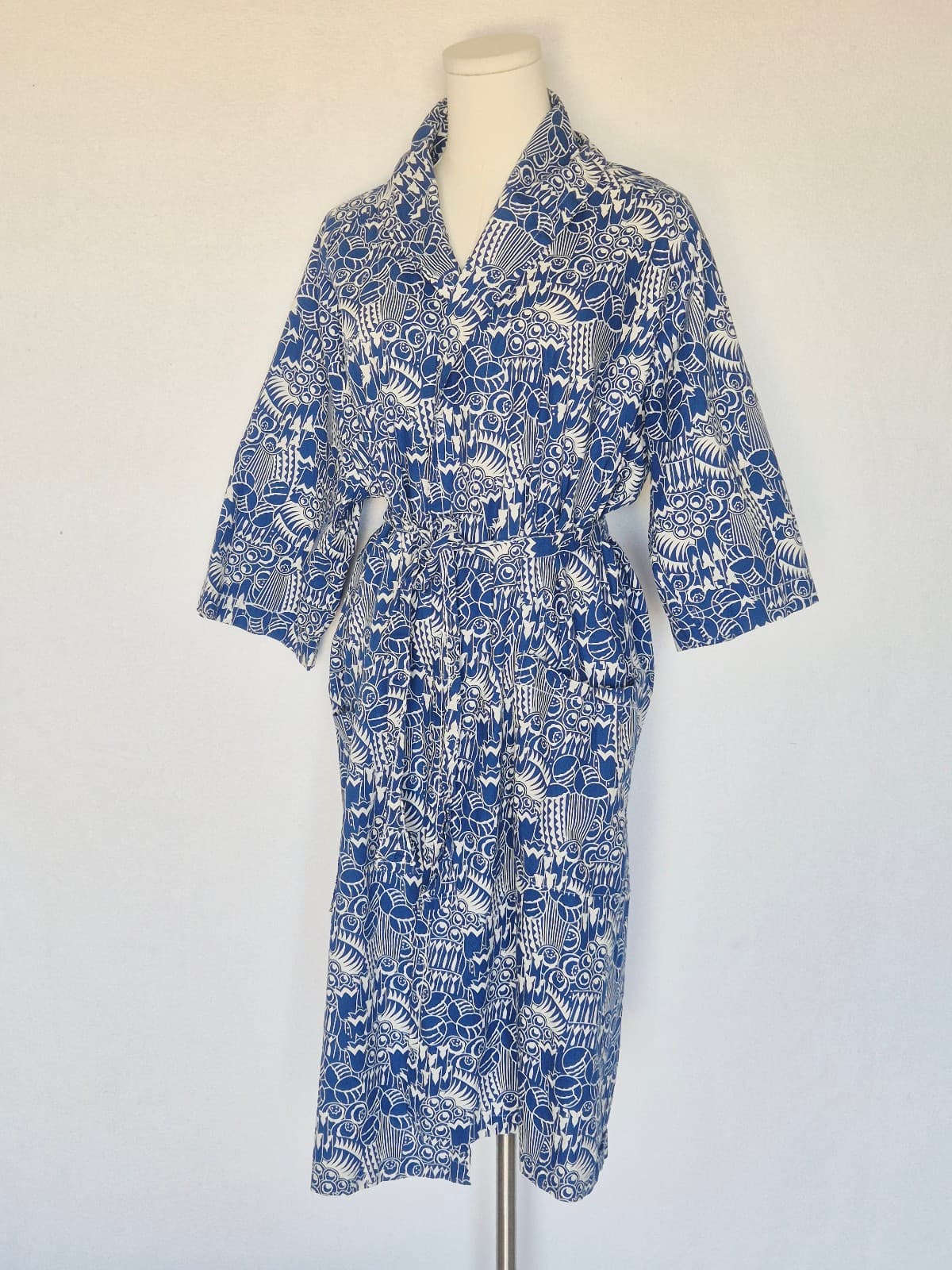 Labottega Italy Venice Simplon Orient Express Belmond Train Kimono Robe Blue O/S