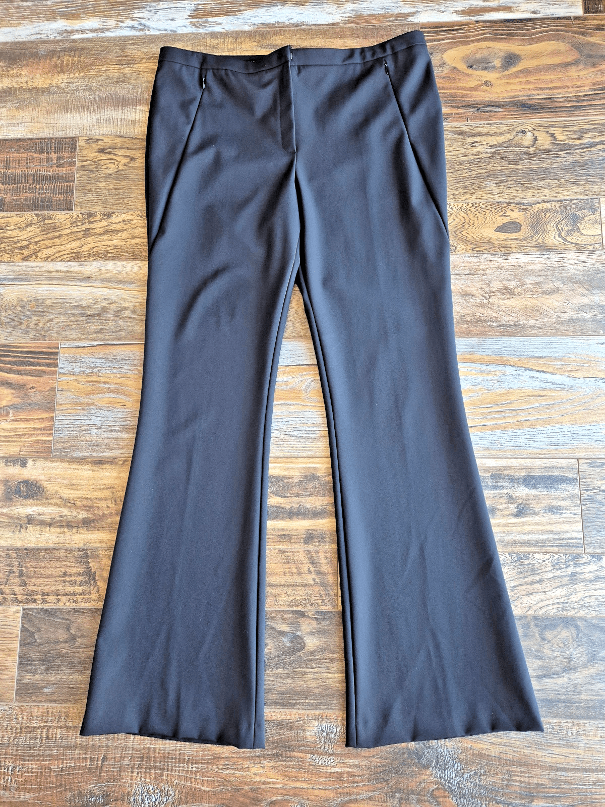 ESCADA Tulira Bootcut Dress Pants High Rise Pocket Stretch Black Women's 44