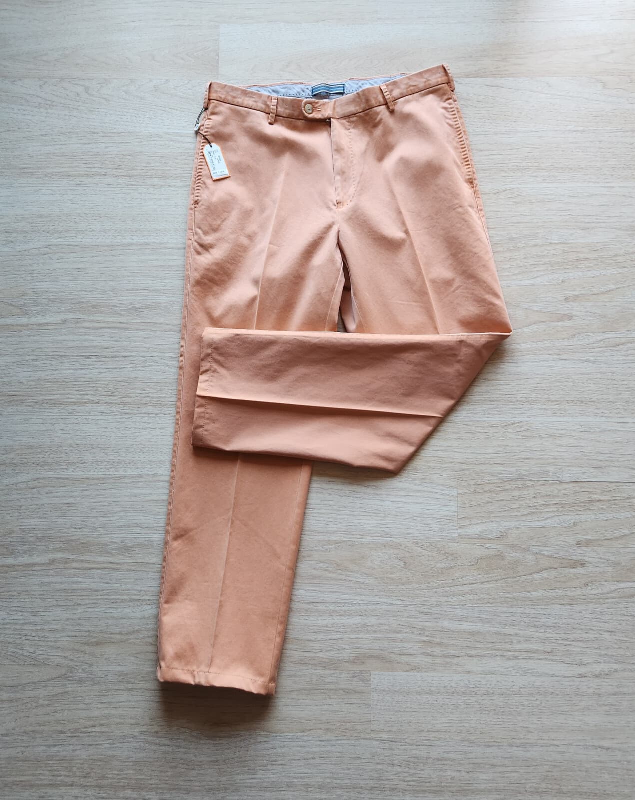 NWT Peter Millar Raleigh Washed Twill Pants Pima Cotton Papaya Men's 34 $125