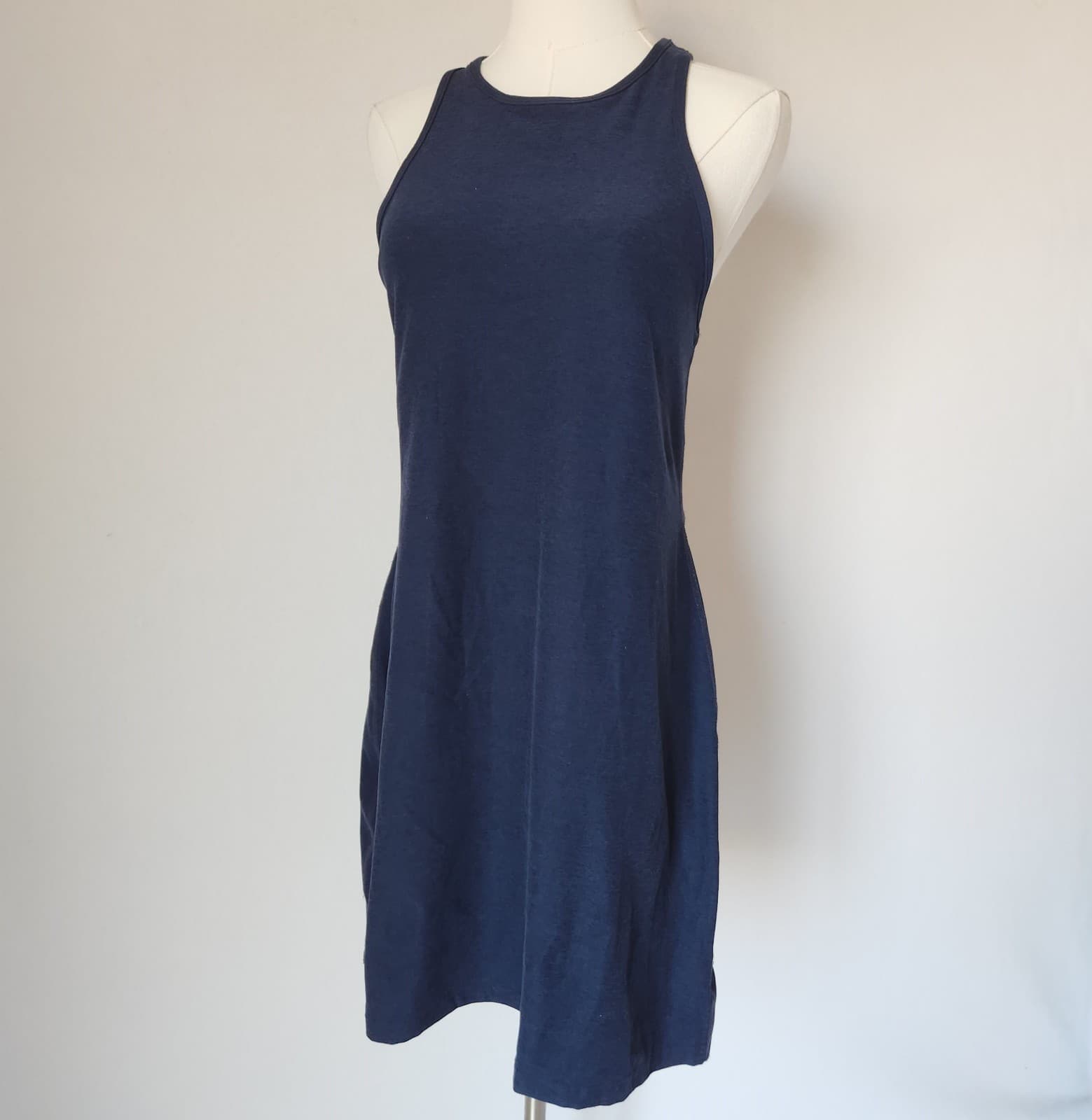 Beyond Yoga Spacedye Under Lock And Key Mini Dress Built-in Bra UV Blue Sz.XL