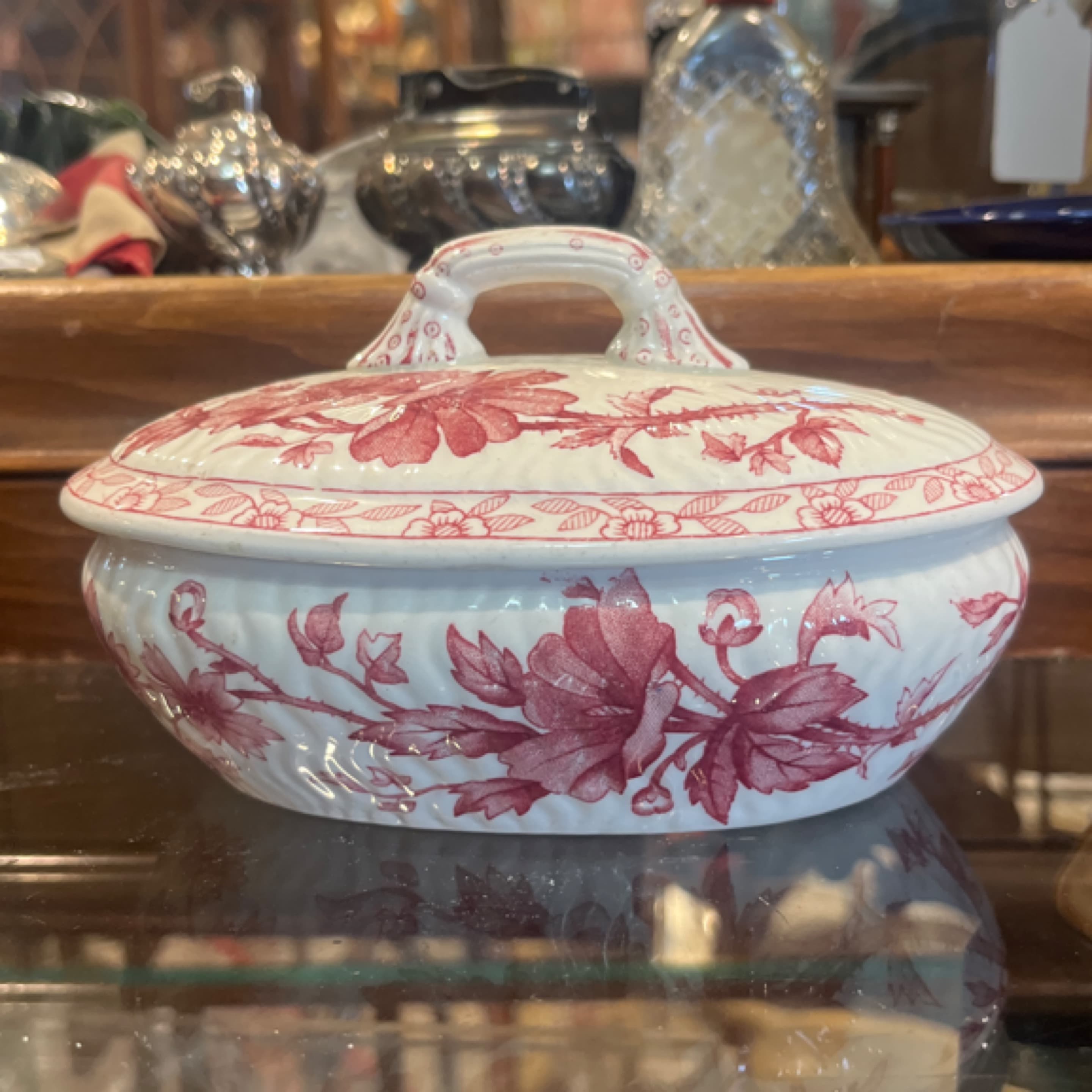 Antique Ridgways Chester Pattern Covered Dish 6” - Regular