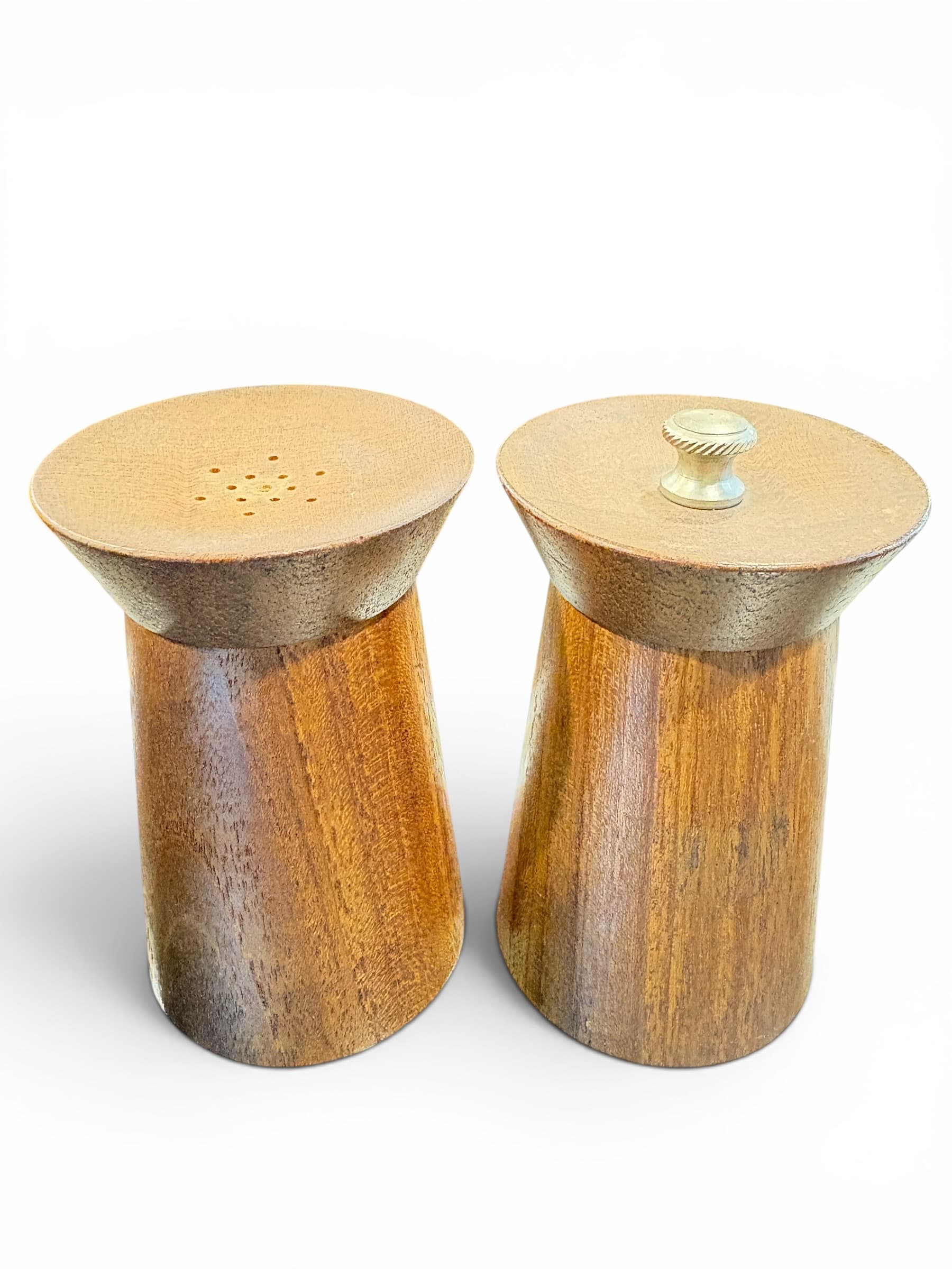 Mid-Century Italian Teak Salt & Pepper Shaker Set (1205) - Regular - Image 1