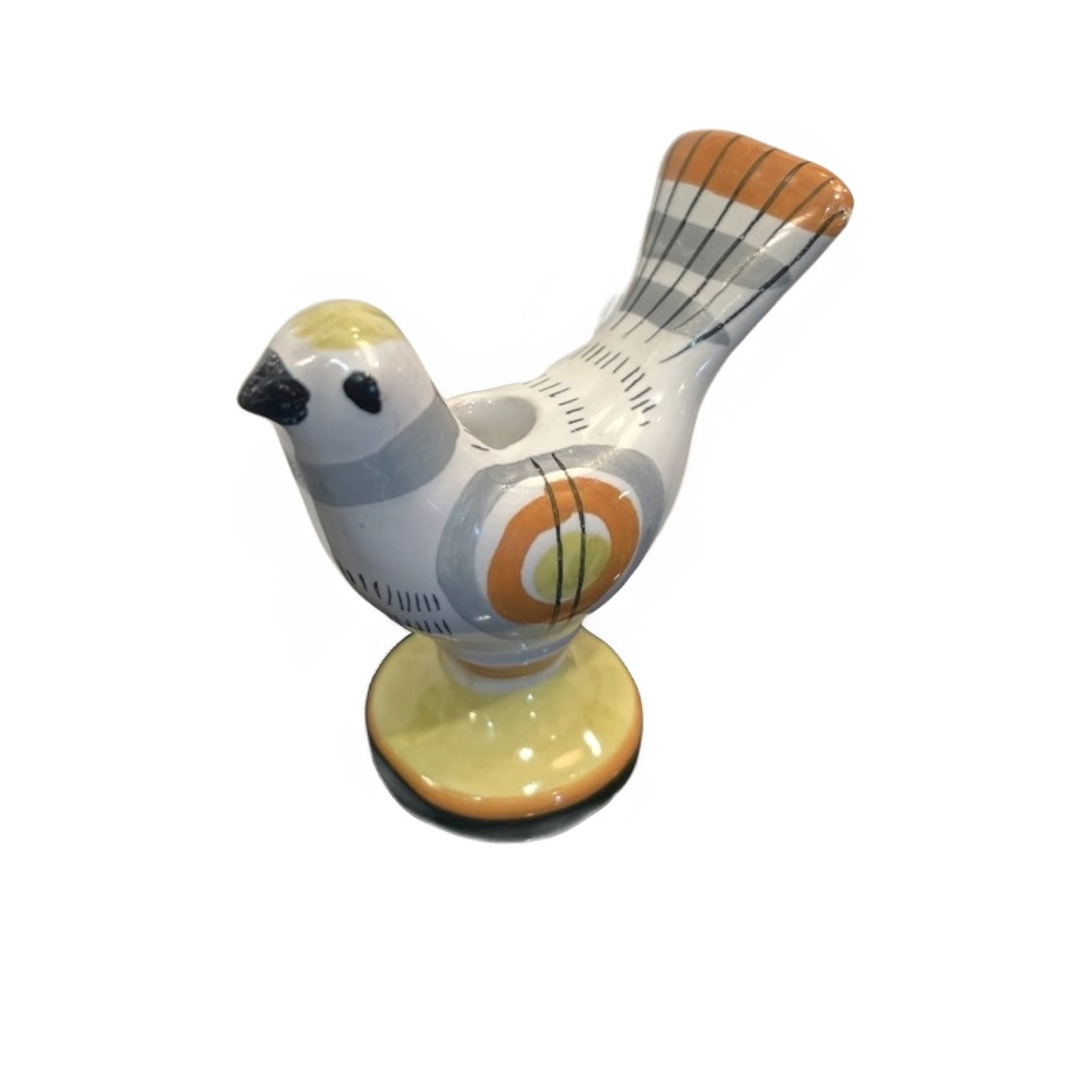 3” Italian Ceramic Bird Candle Holder, Hand Painted, Marked Italy 594/123 - Regular - Image 1