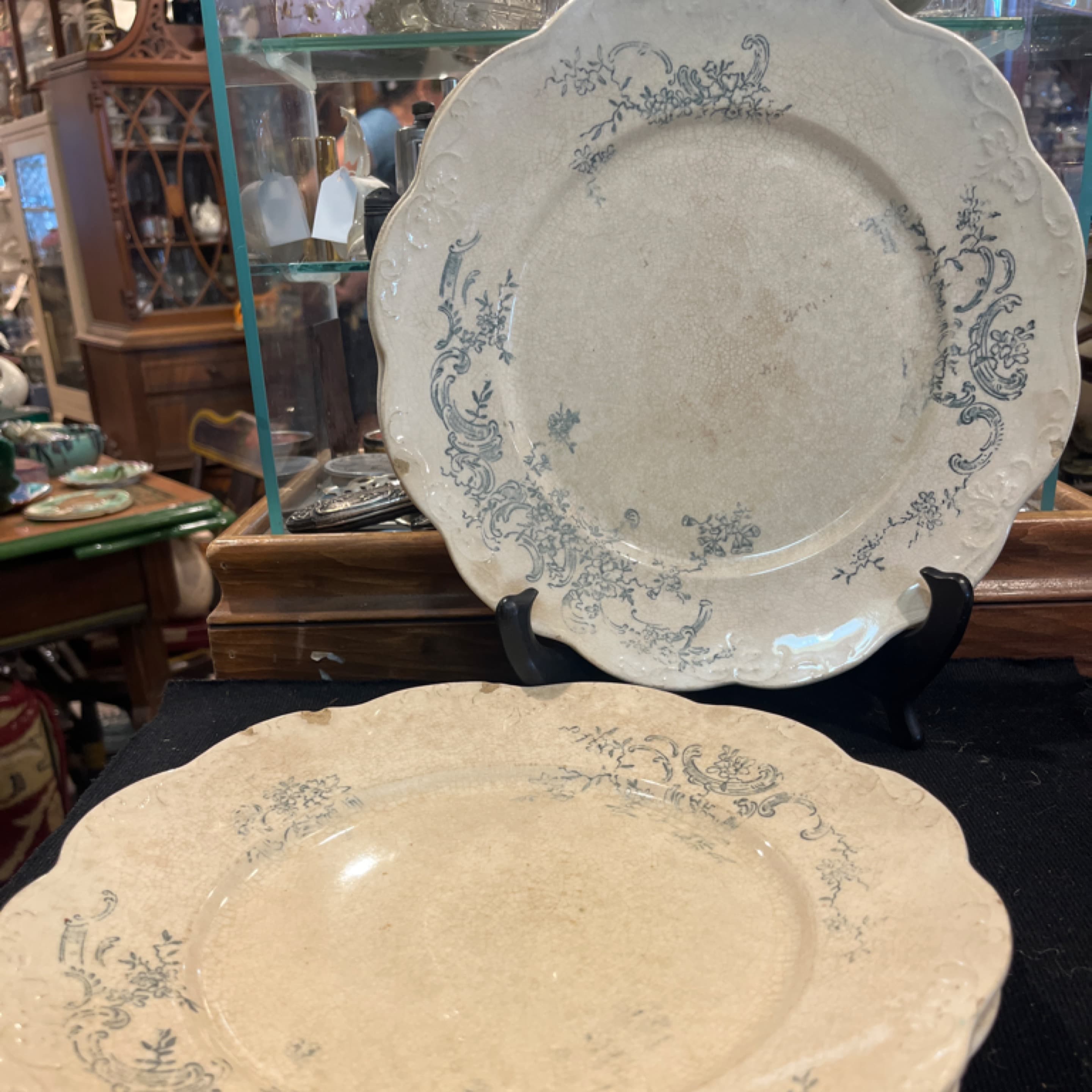 Antique Imperial Porcelain Transferware Plate – Chipped - Regular - Image 1