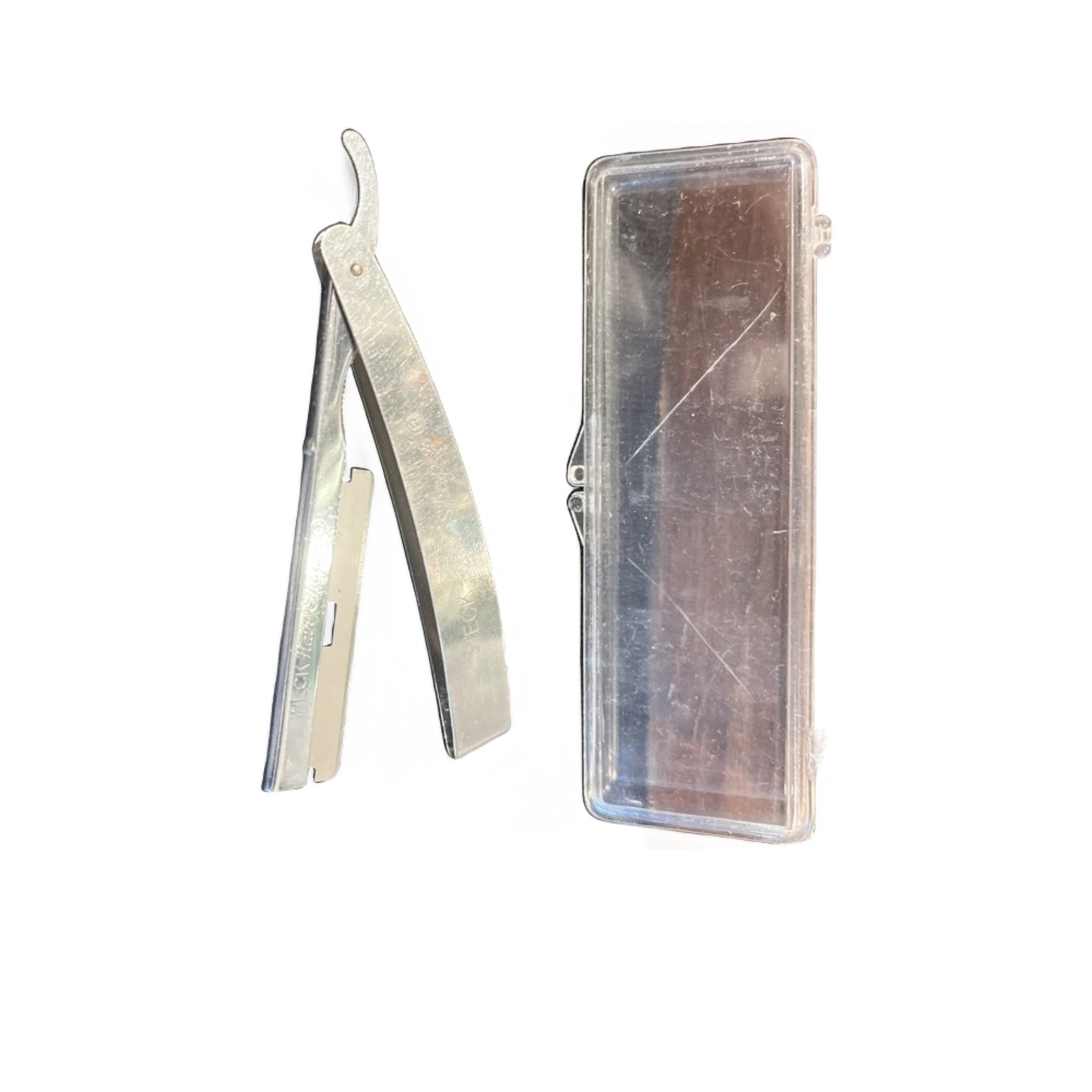 Weck Hair Shaper Vintage Barber Feather Razor E. Weck & Co Brooklyn NY w/ Case - Regular - Image 1