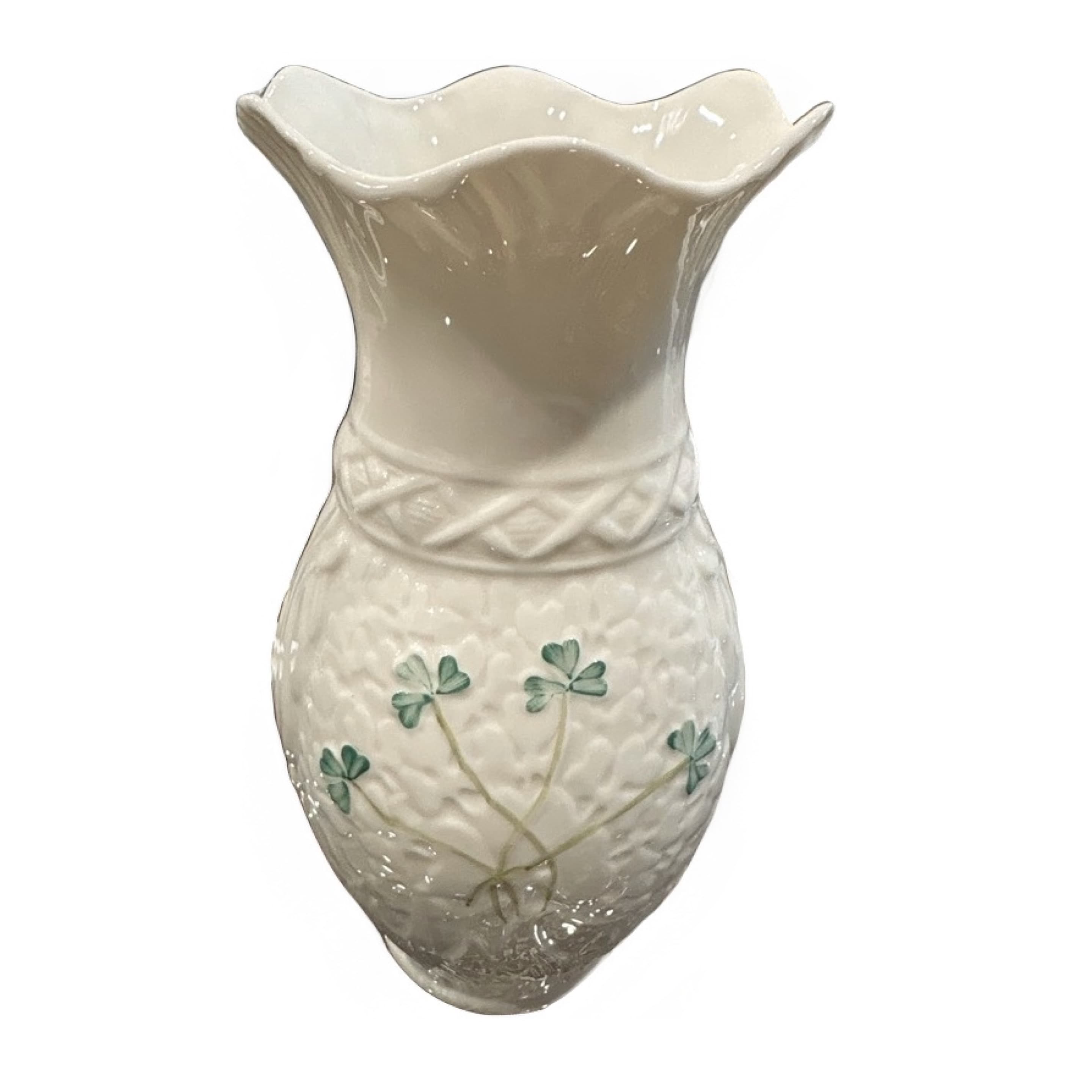 Belleek Fortunes Vase 1st Edition Shamrock Ireland (941) - Regular - Image 1