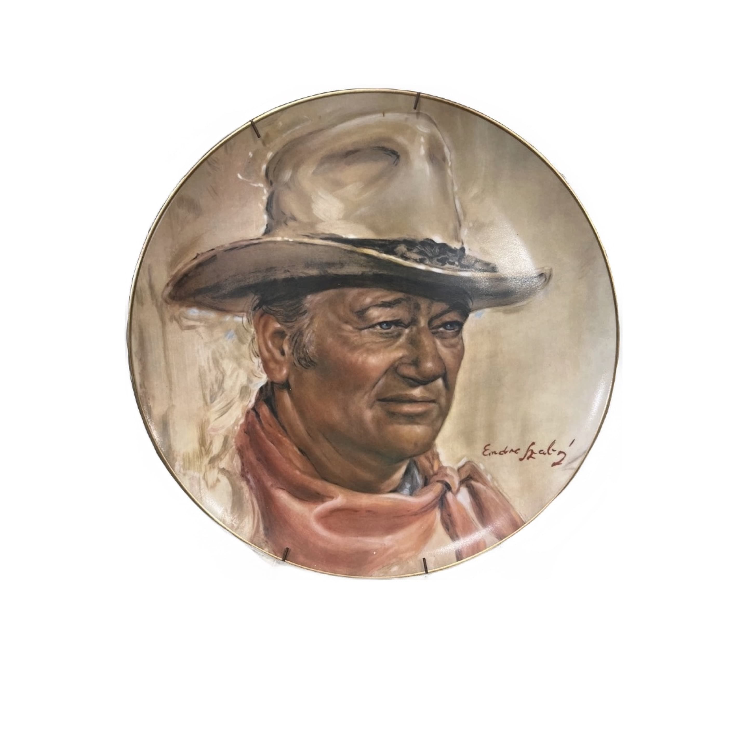 Title: John Wayne “Golden West” Collector Plate – Endre Szabo 1979 - Regular - Image 1