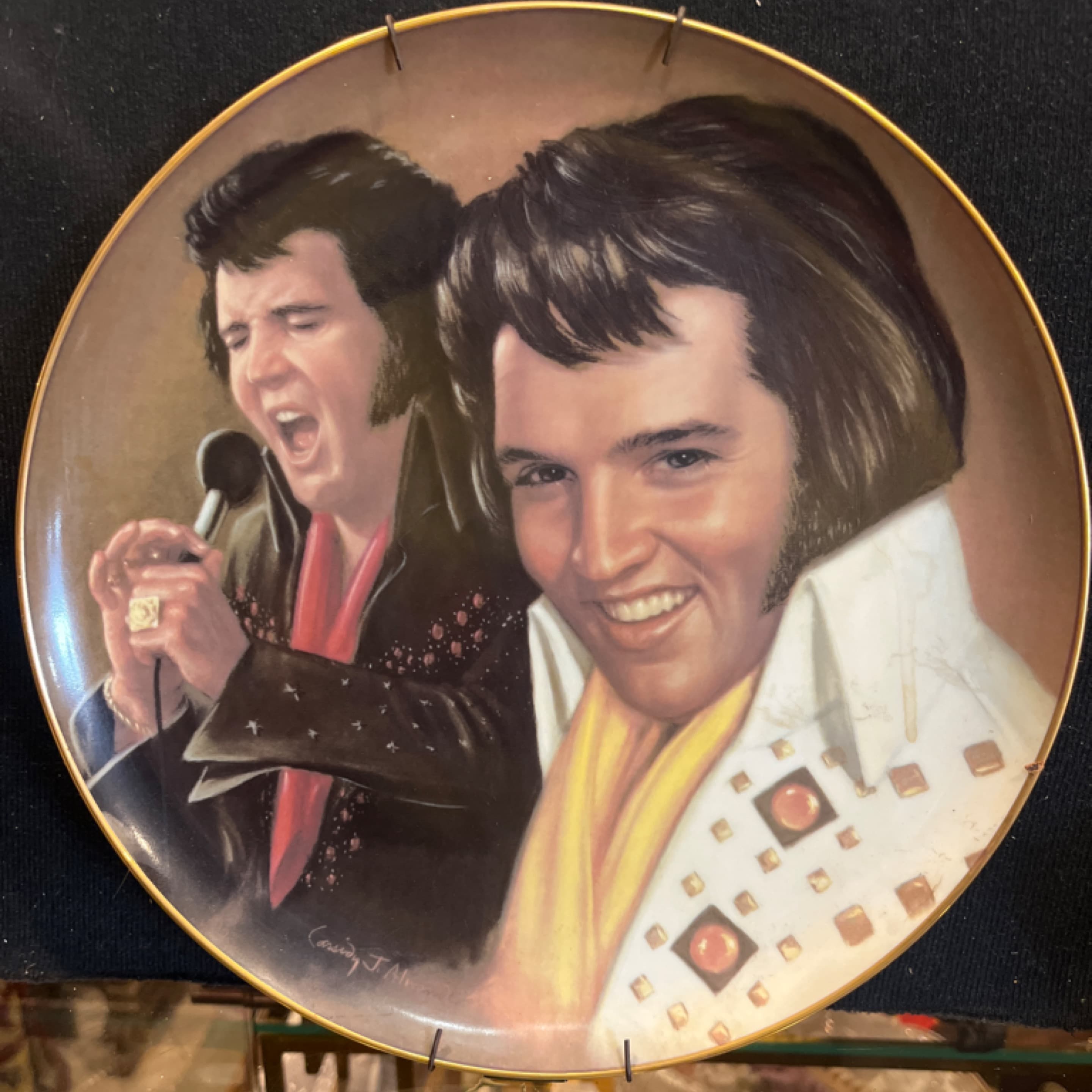 Title: Elvis “The King Remembered” Collector Plate – Cassidy J. Alexander 1984 - Regular - Image 1