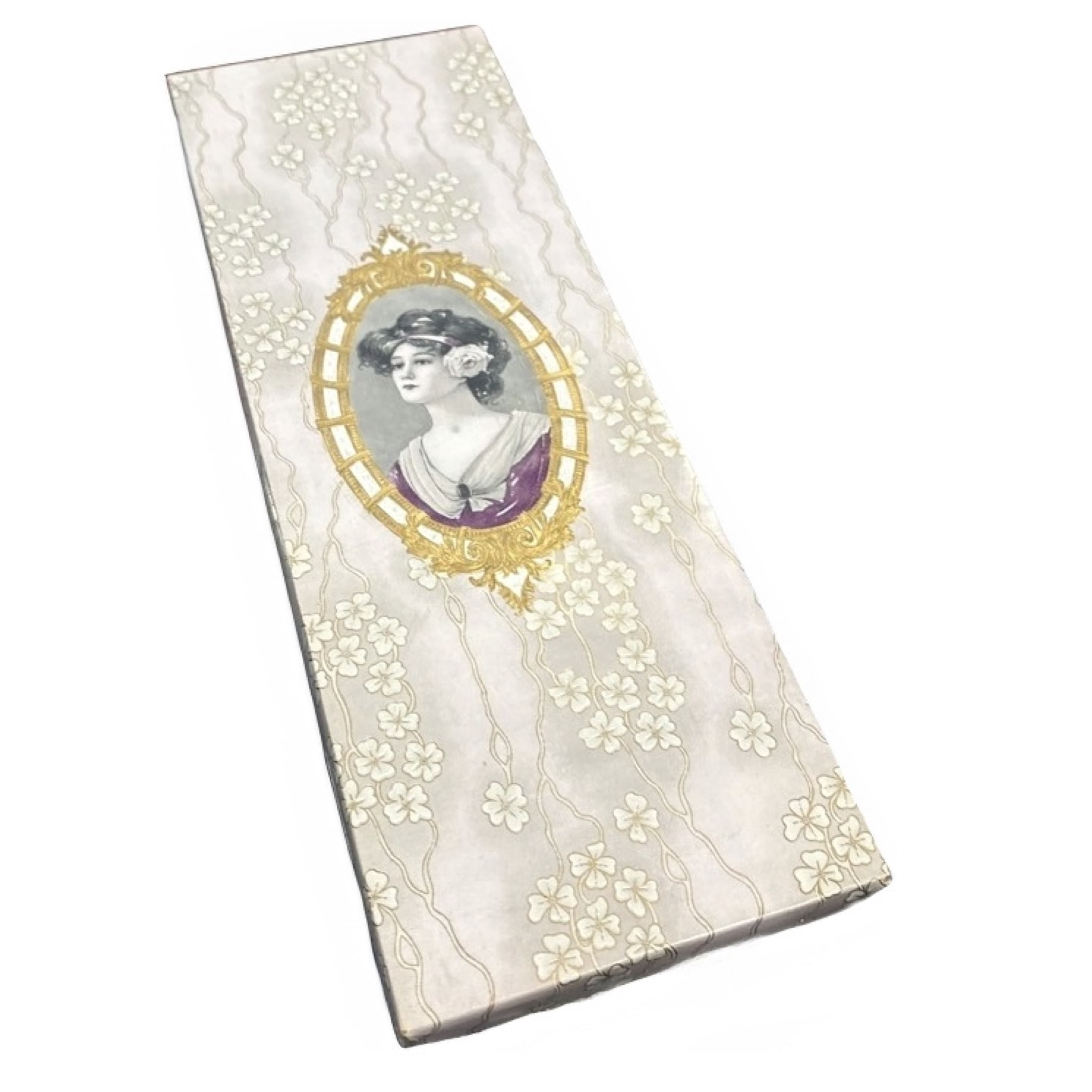 Antique Edwardian Lady Portrait Glove Box Pink Floral (1270) - Regular - Image 1