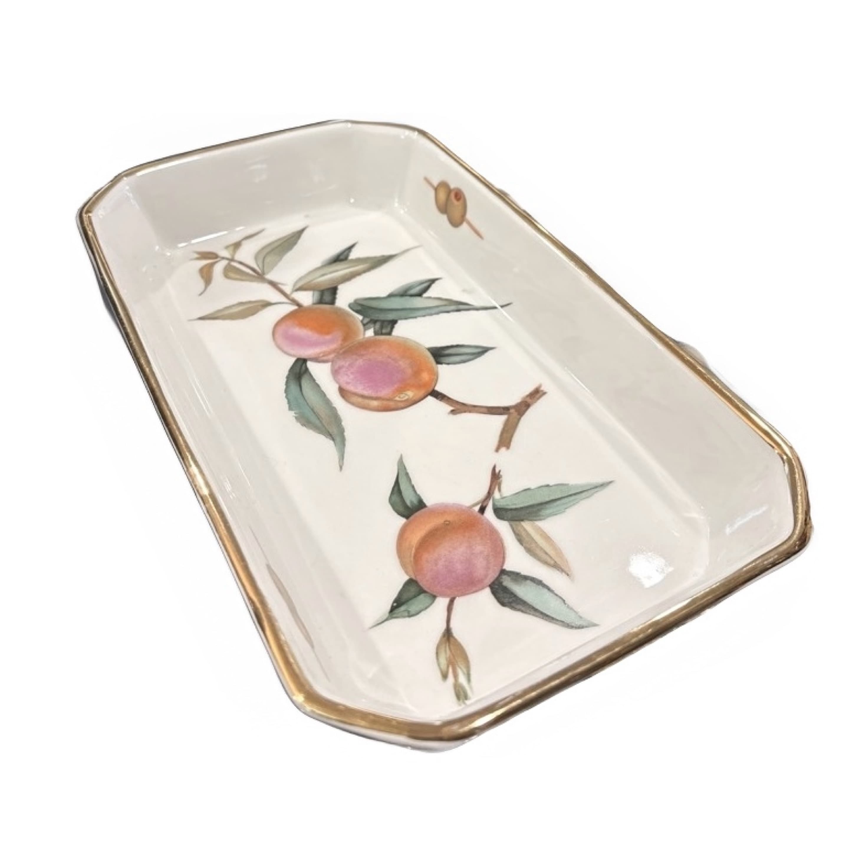 Royal Worcester Fruit Porcelain Fireproof Serving Tray, 1960s (941) - Regular - Image 1