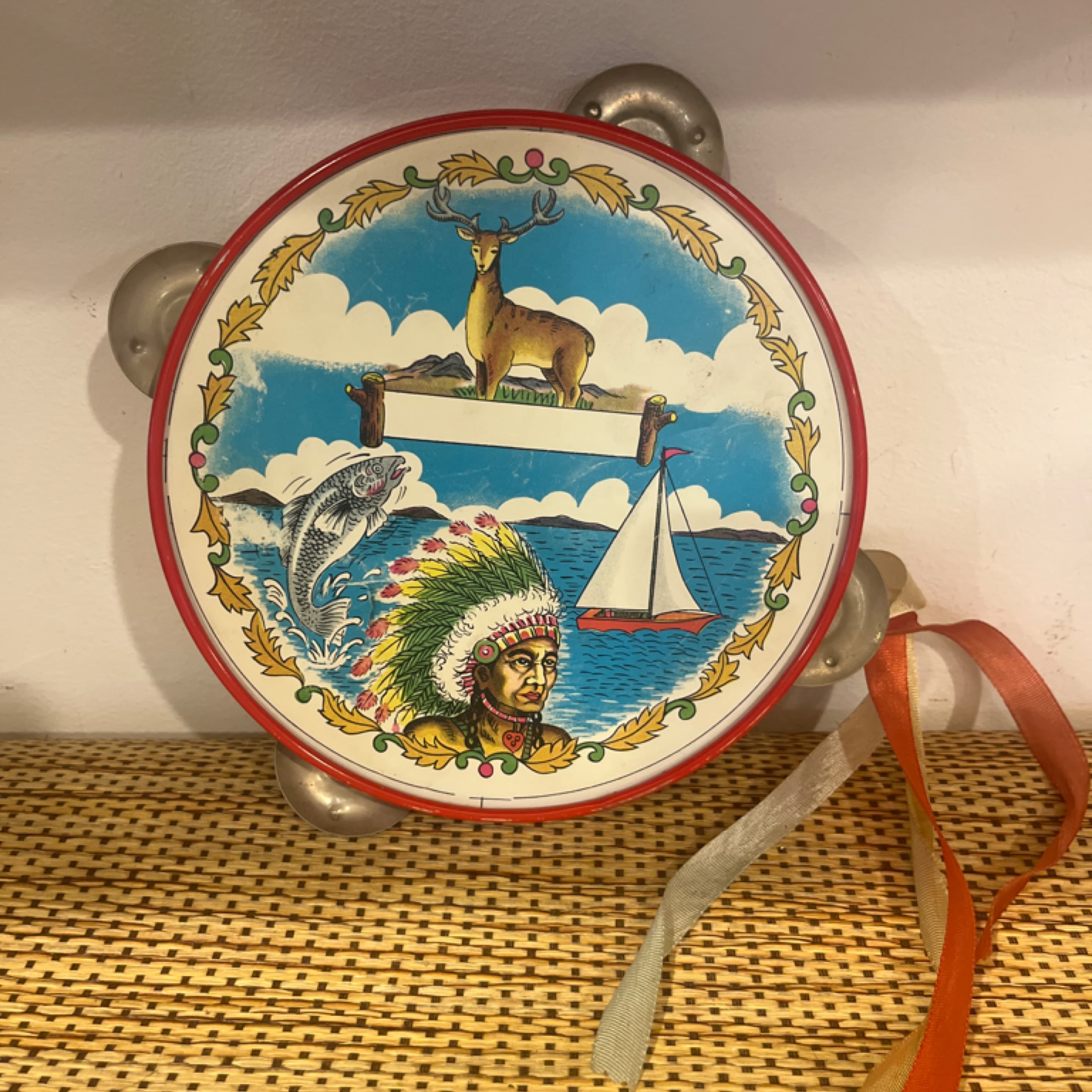 Tin Litho Toy Tambourine (941) - Regular - Image 1