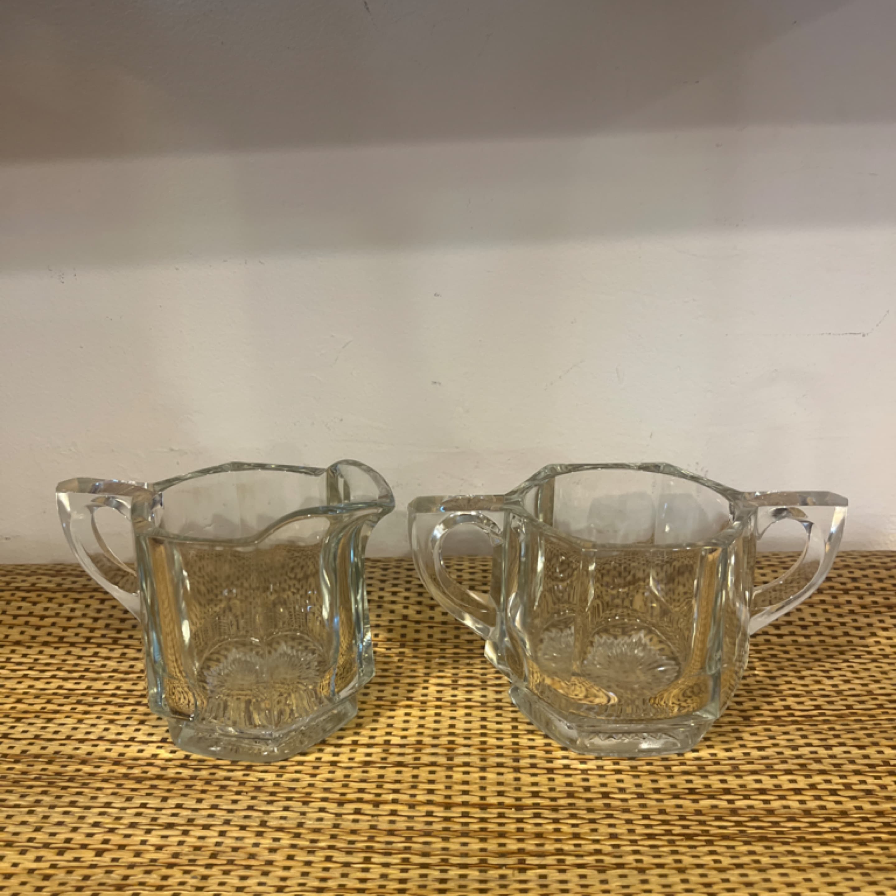 Pressed Glass Creamer & Sugar Set (941) - Regular - Image 1