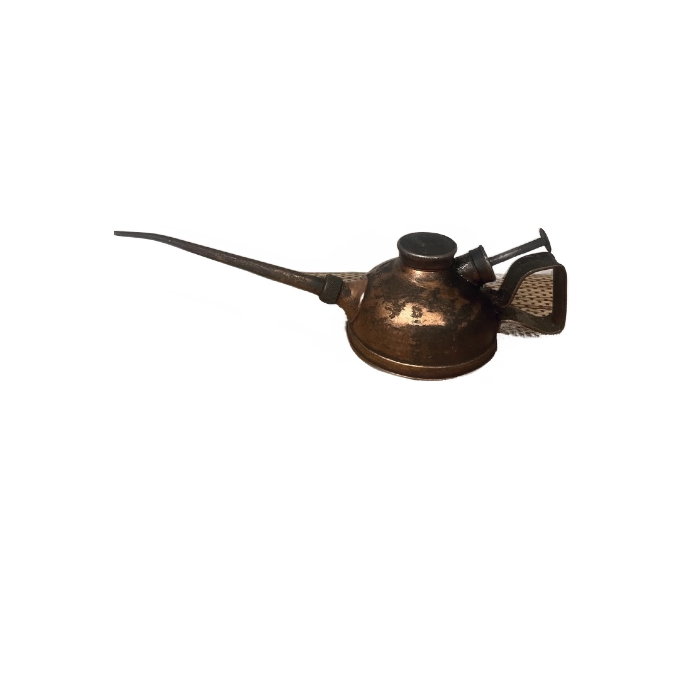 Vintage Copper Thumb Pump Oil Can - Regular - Image 1