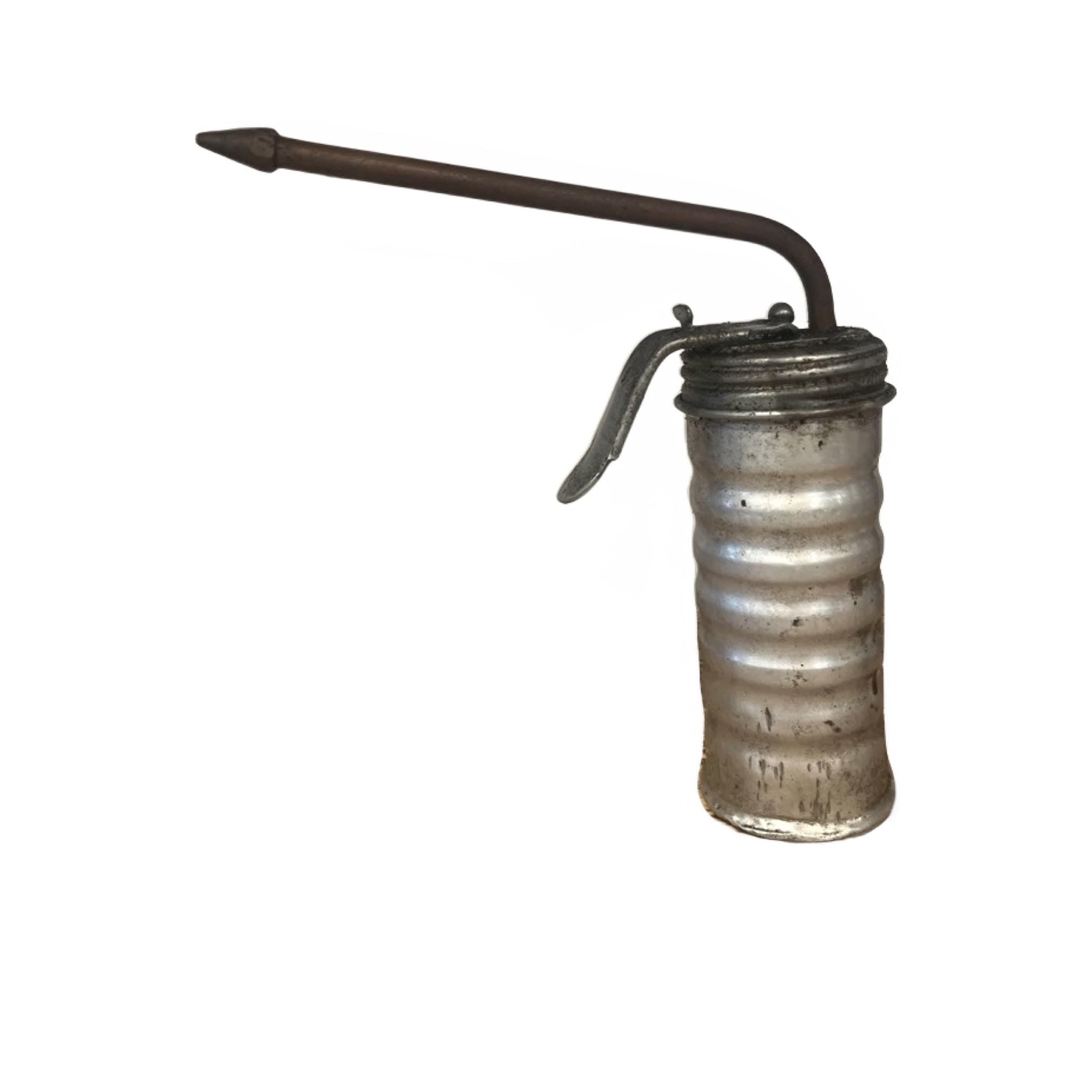 Eagle Mfg Co Wellsburg WV Aluminum Thumb Pump Oil Can Long Spout USA Antique Tool - Regular - Image 1