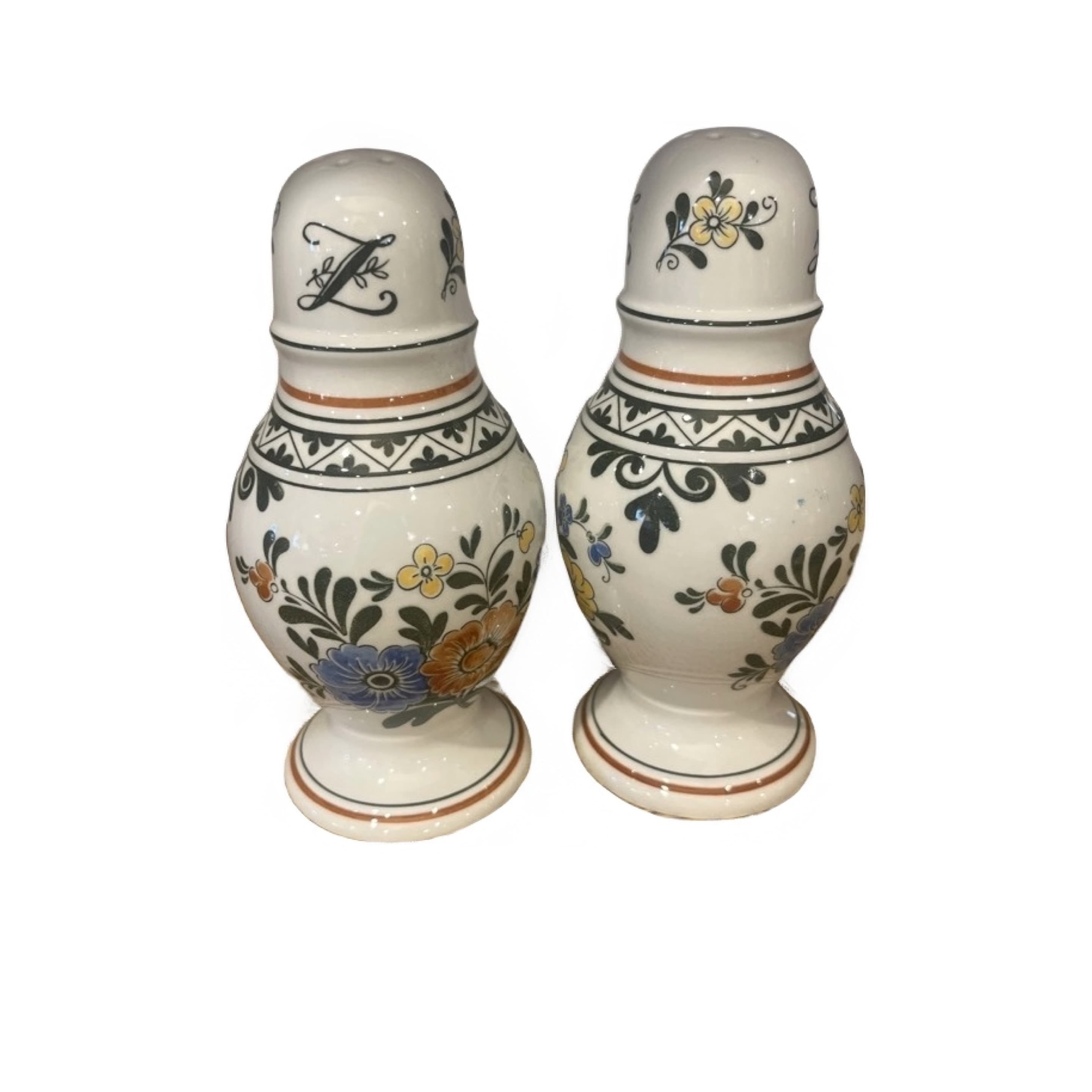Dutch Style Polychrome Salt & Pepper Shakers (941) - Regular - Image 1