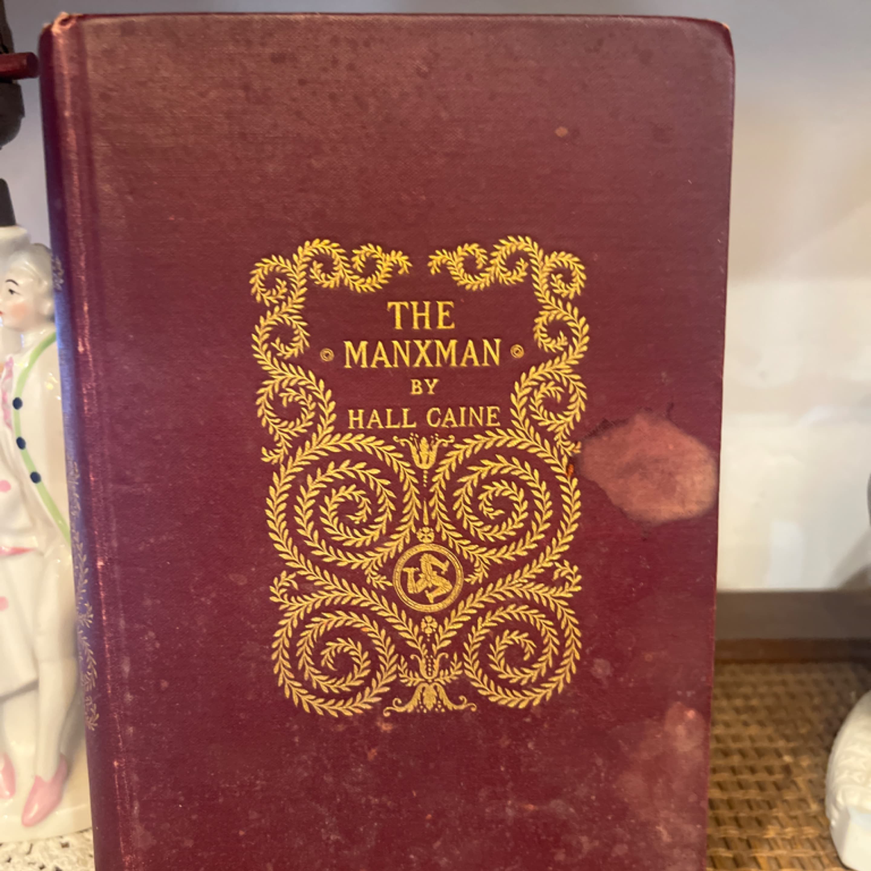 Antique ‘The Manxman’ by Hall Caine – Gilt Decorated Cloth Book - Regular