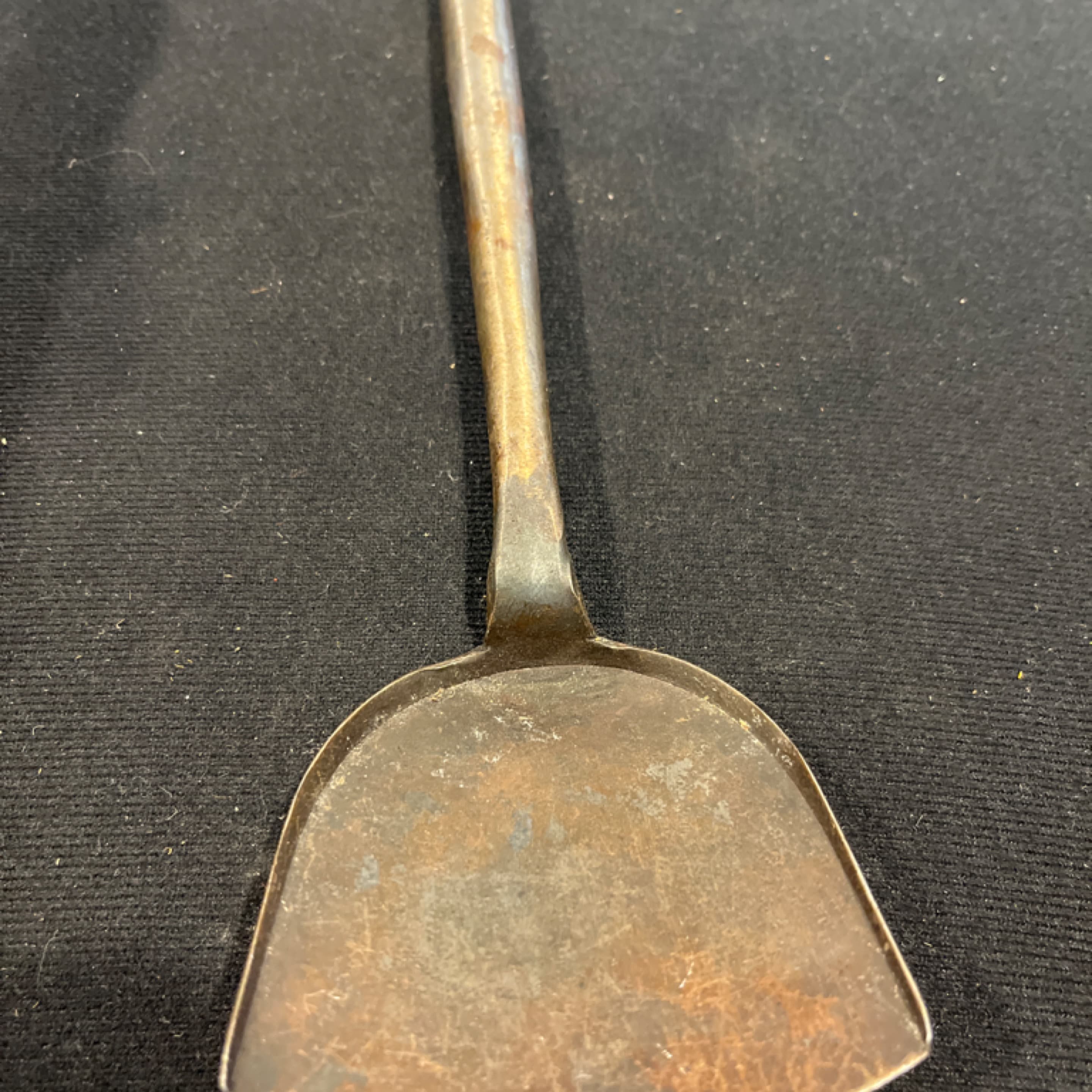Vintage Steel Wok Spatula Wood in Metal - Regular