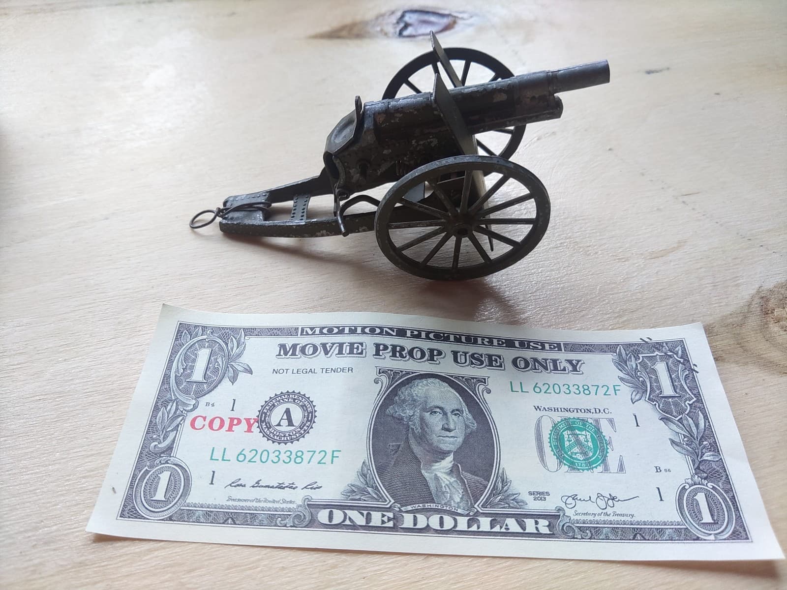 Vintage Cast-Metal Toy Cannon