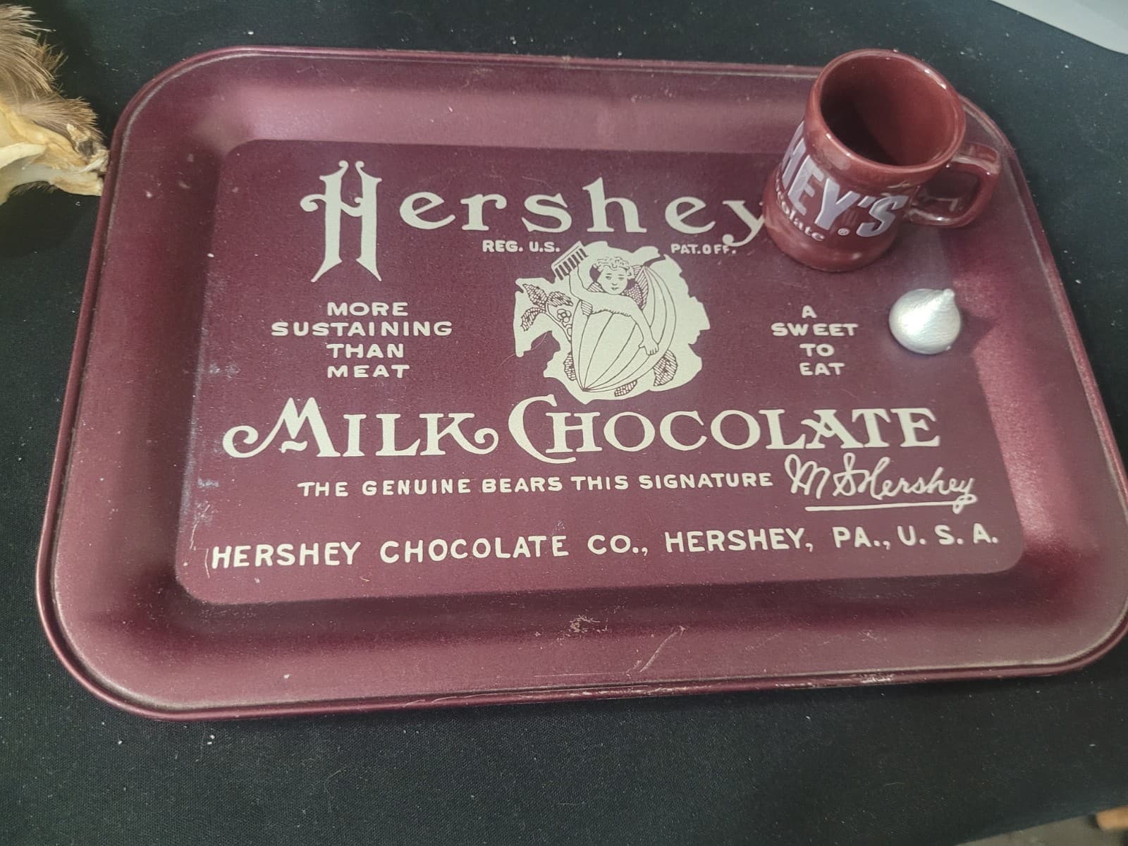 Vintage Hershey’s Milk Chocolate Serving Tray – Hershey Chocolate Co Advertising