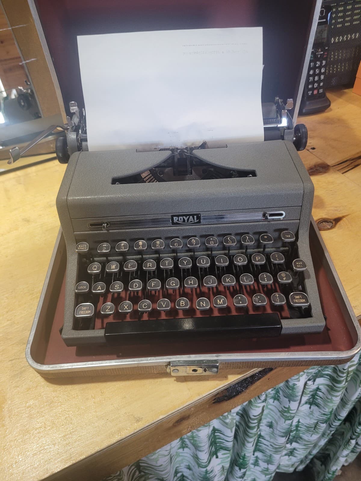 Vintage Royal Portable Manual Typewriter with Carrying Case