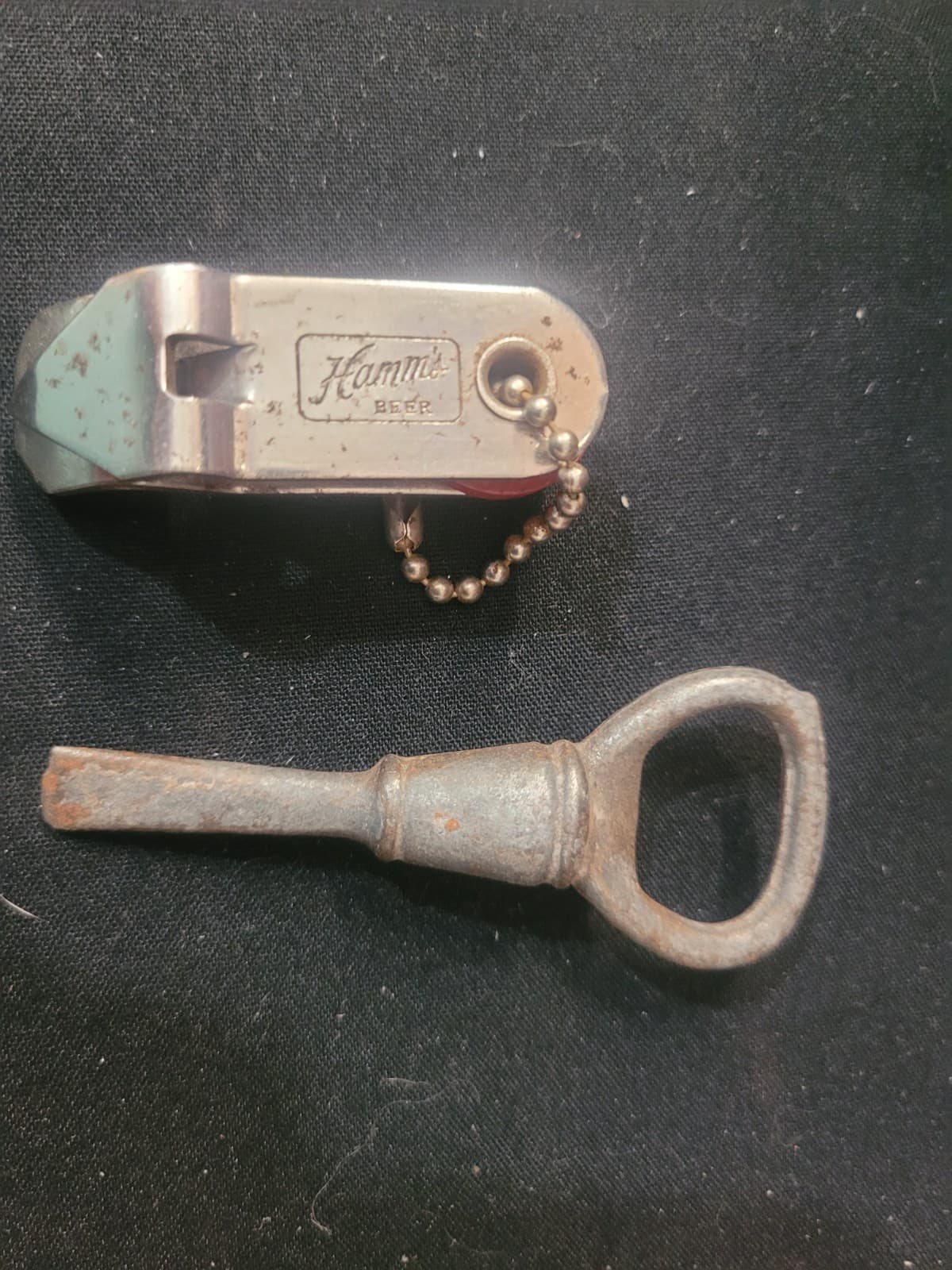 Vintage Bottle & Can Openers Lot – Hamm’s Beer Advertising Opener + Antique Chur