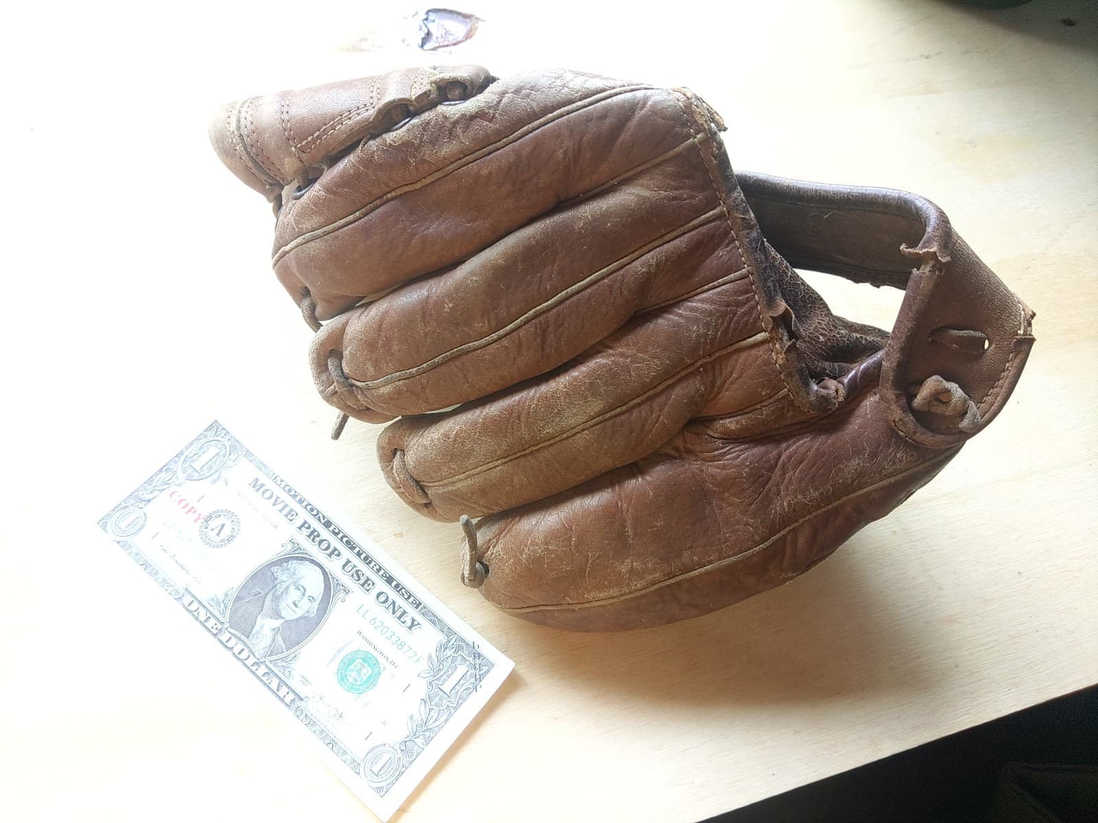 Vintage Spit- Ginger Leather Baseball Glove